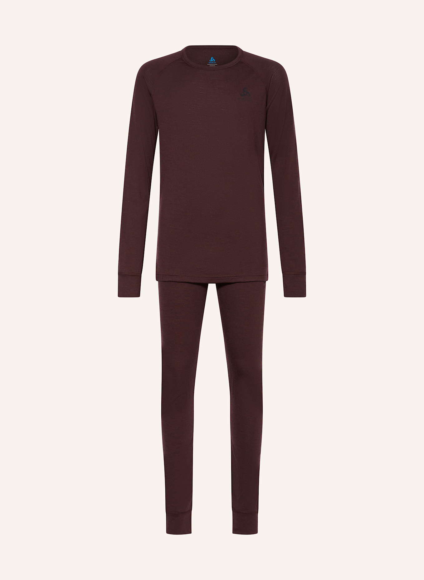 odlo Souprava funkčního prádla NATURAL MERINO: TMAVĚ ČERVENÁ