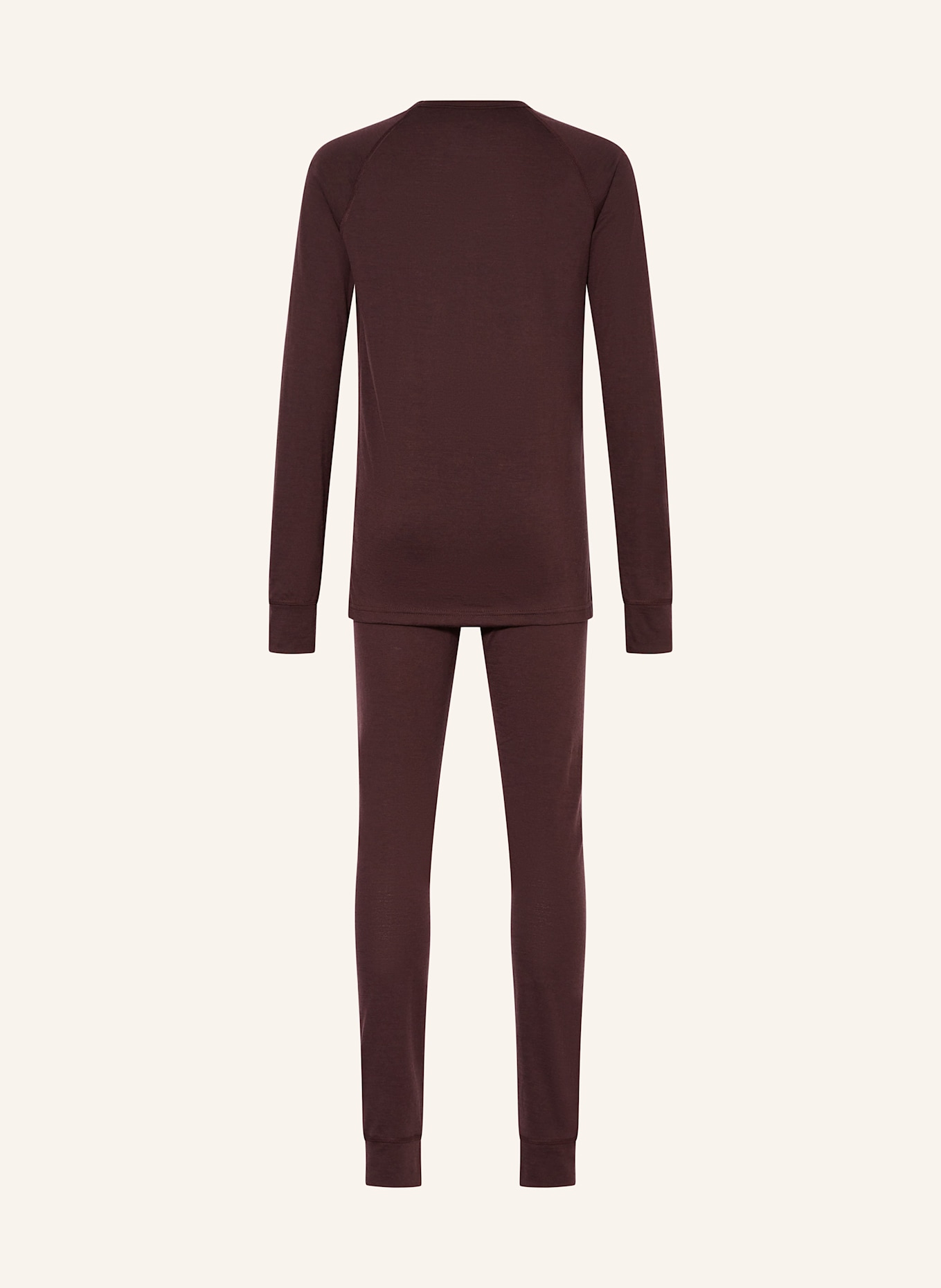 odlo Souprava funkčního prádla NATURAL MERINO: TMAVĚ ČERVENÁ