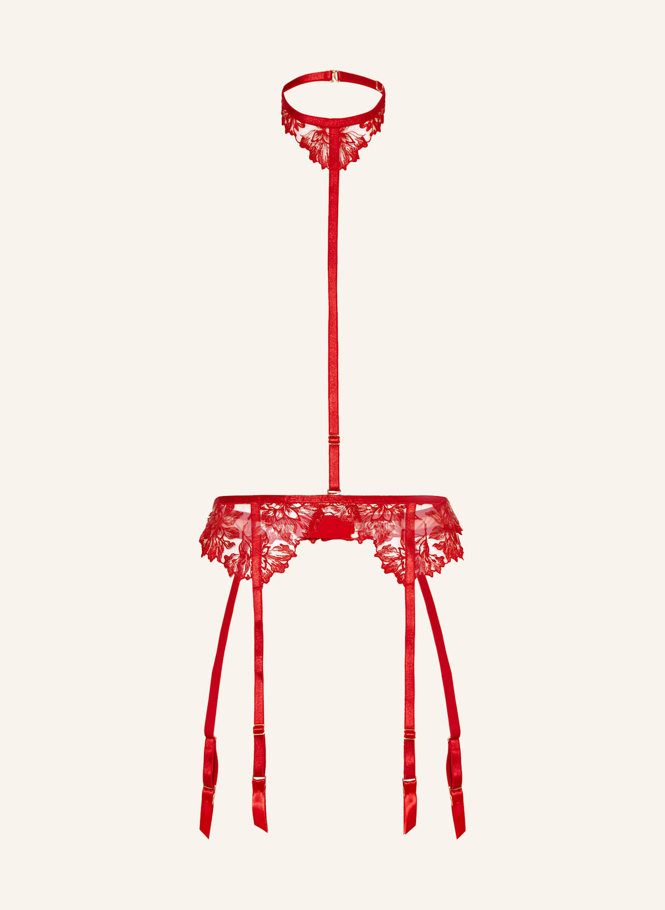 BLUEBELLA Strumpfhalter SAMARA mit Harness: ROT