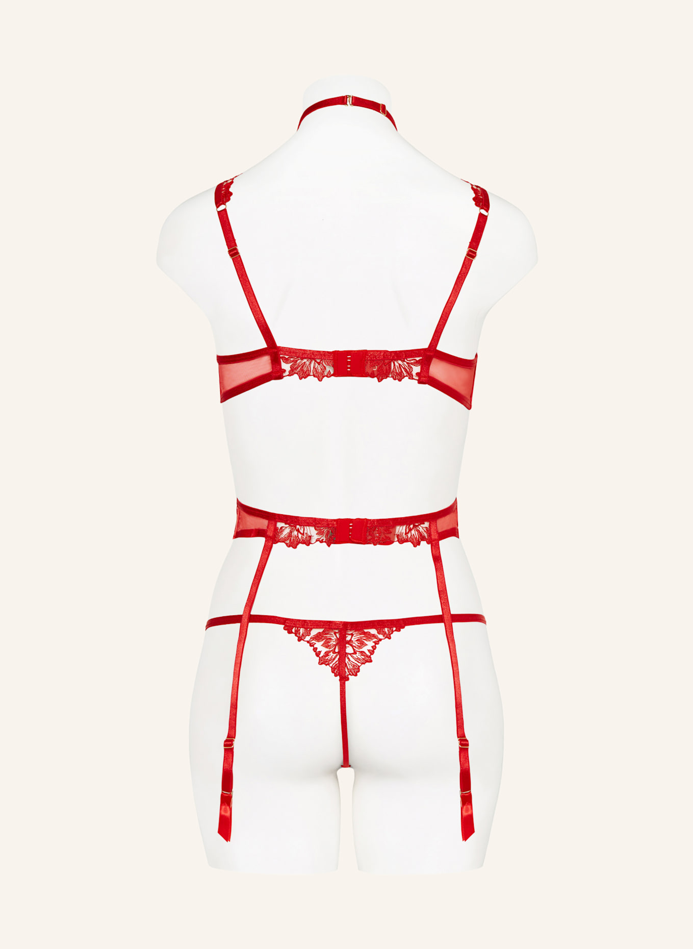BLUEBELLA Strumpfhalter SAMARA mit Harness: ROT