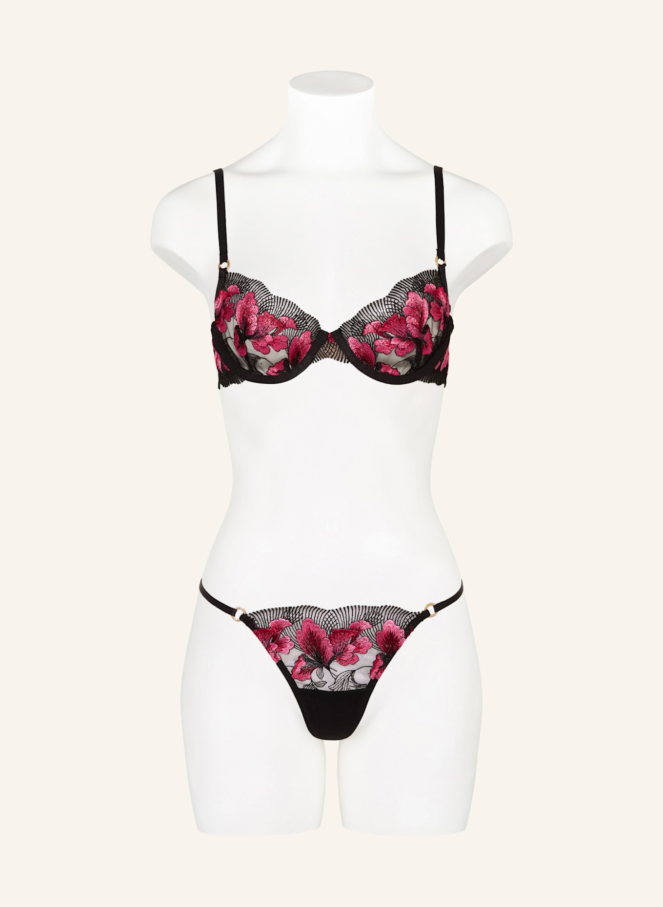 BLUEBELLA String VIVIENNE: SCHWARZ / PINK / ROT