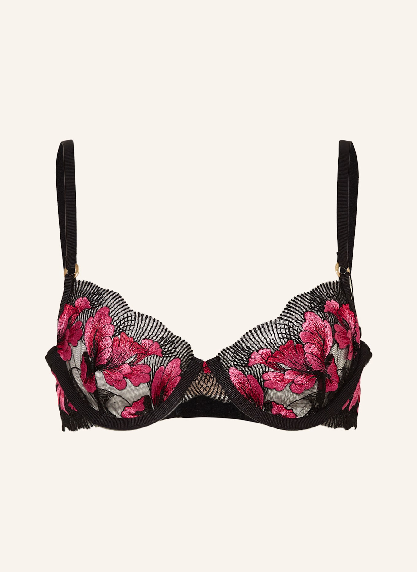 BLUEBELLA Biustonosz z fiszbinami VIVIENNE: CZARNY / MOCNORÓŻOWY / CZERWONY