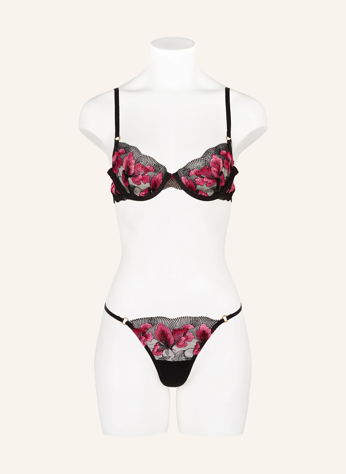 BLUEBELLA Biustonosz z fiszbinami VIVIENNE: CZARNY / MOCNORÓŻOWY / CZERWONY