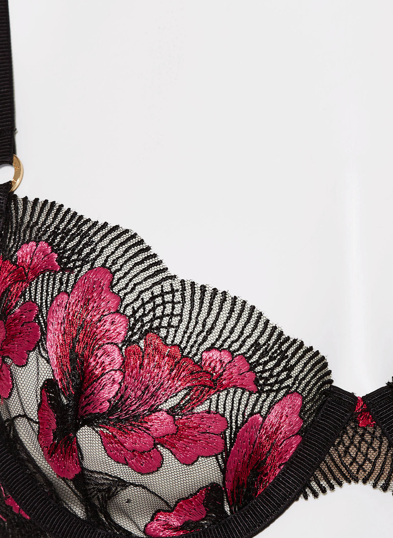 BLUEBELLA Biustonosz z fiszbinami VIVIENNE: CZARNY / MOCNORÓŻOWY / CZERWONY