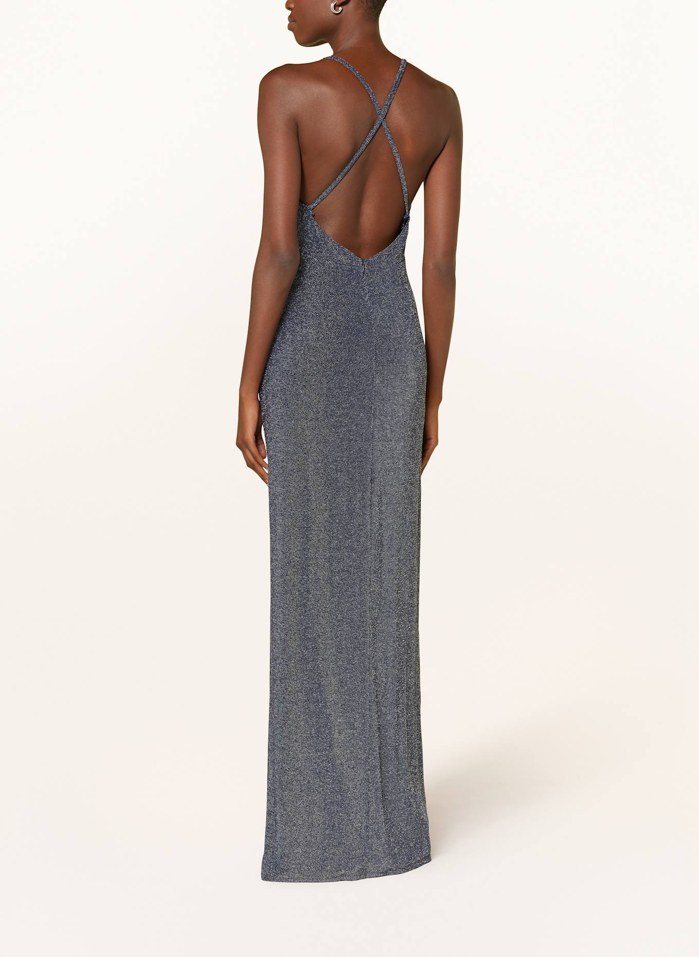 VM Vera Mont Abendkleid mit Glitzergarn: DUNKELBLAU / GRAU