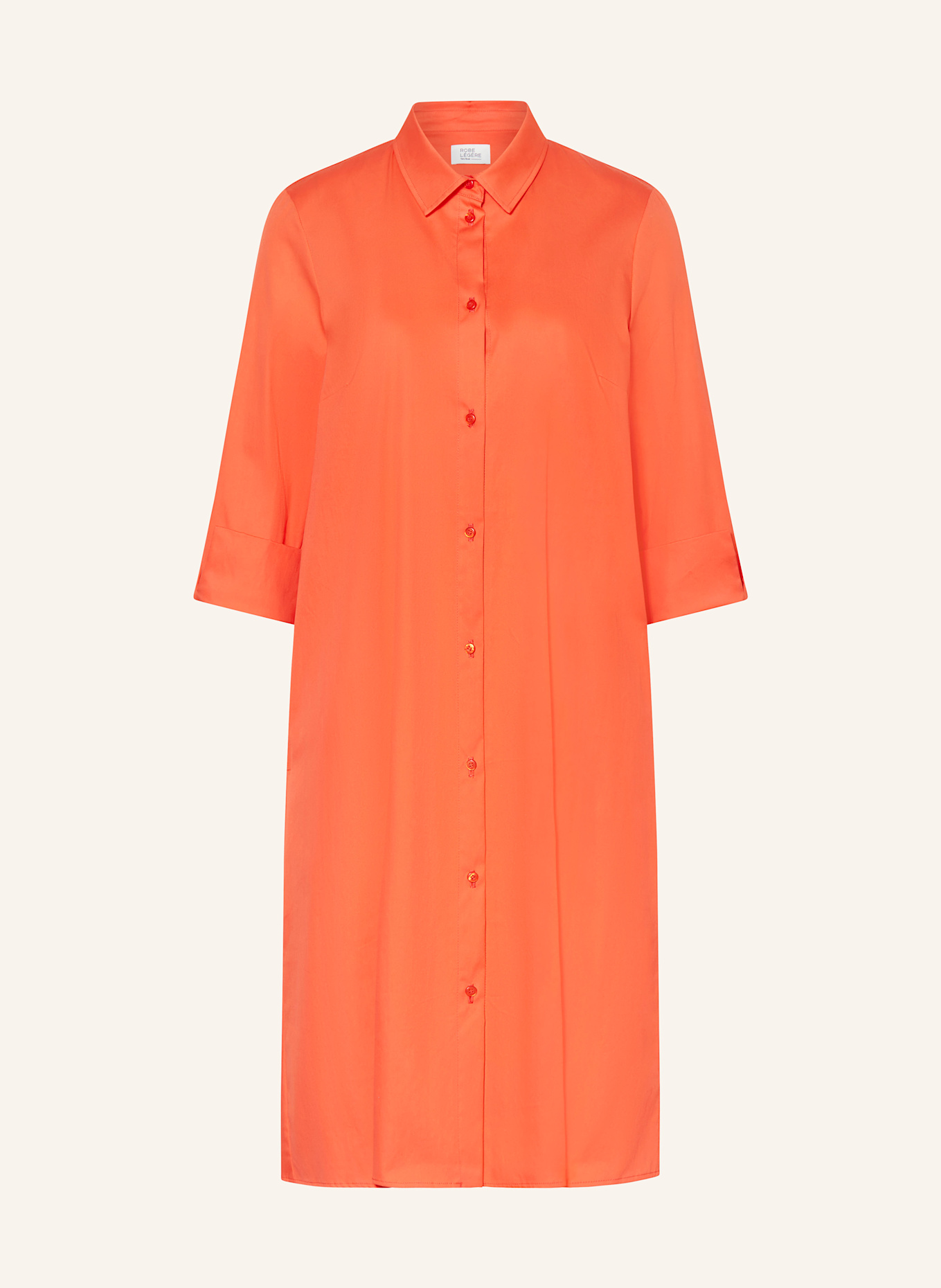 ROBE LÉGÈRE Hemdblusenkleid mit 3/4-Arm: ORANGE