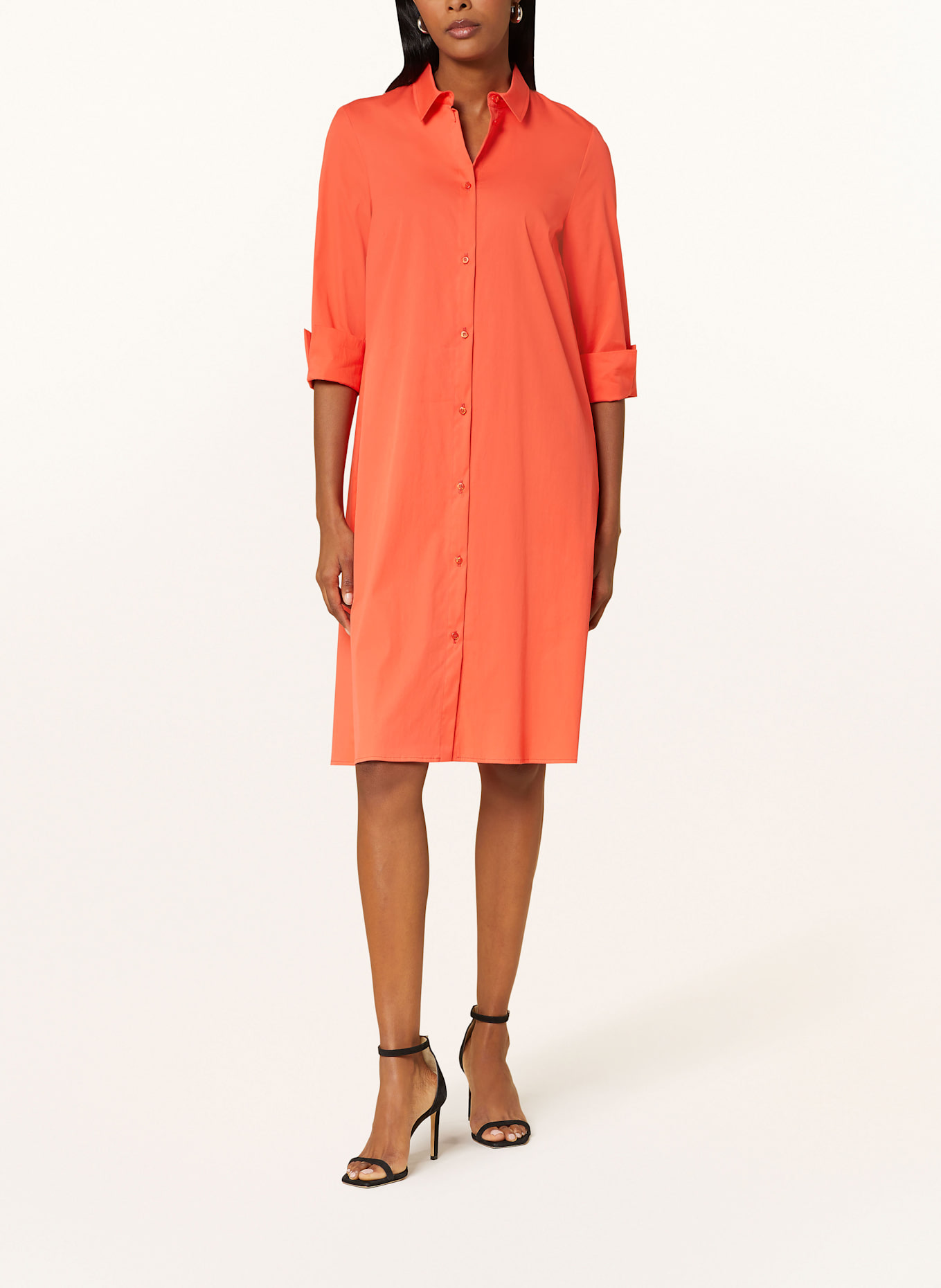 ROBE LÉGÈRE Hemdblusenkleid mit 3/4-Arm: ORANGE