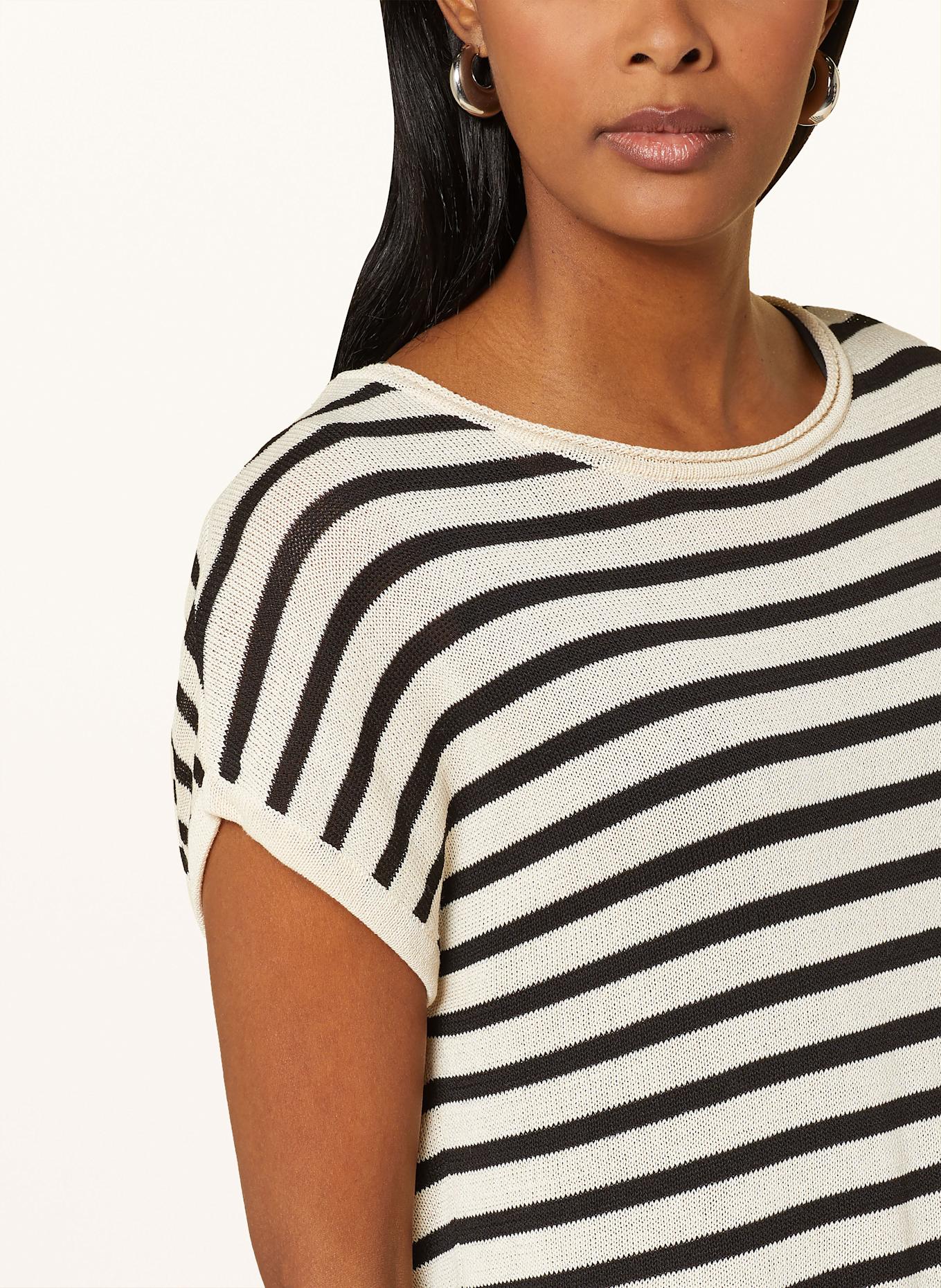 ROBE LÉGÈRE Set: Strickshirt und Plisseekleid: SCHWARZ / CREME