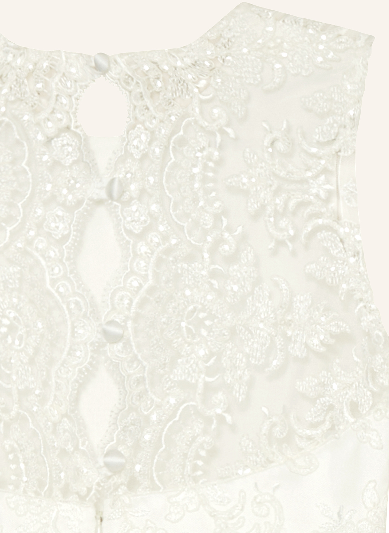 MONNY Cocktailkleid im Materialmix mit Pailletten: WEISS