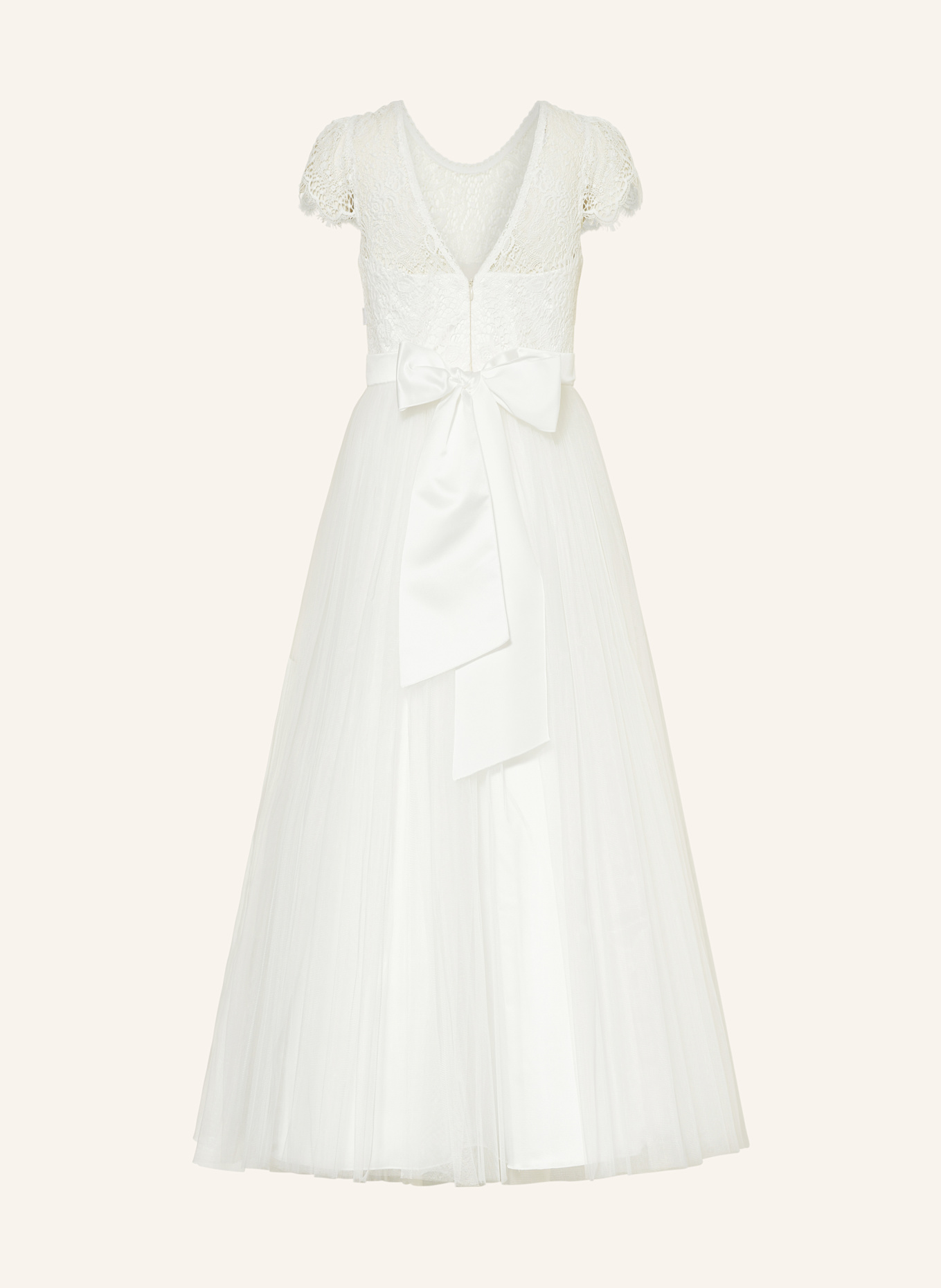 MONNY Koktejlové šaty s krajkou: BÍLÁ