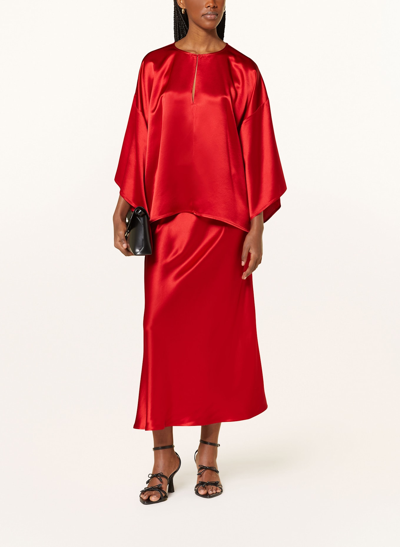 BY MALENE BIRGER Blusentop CICIE aus Satin: ROT