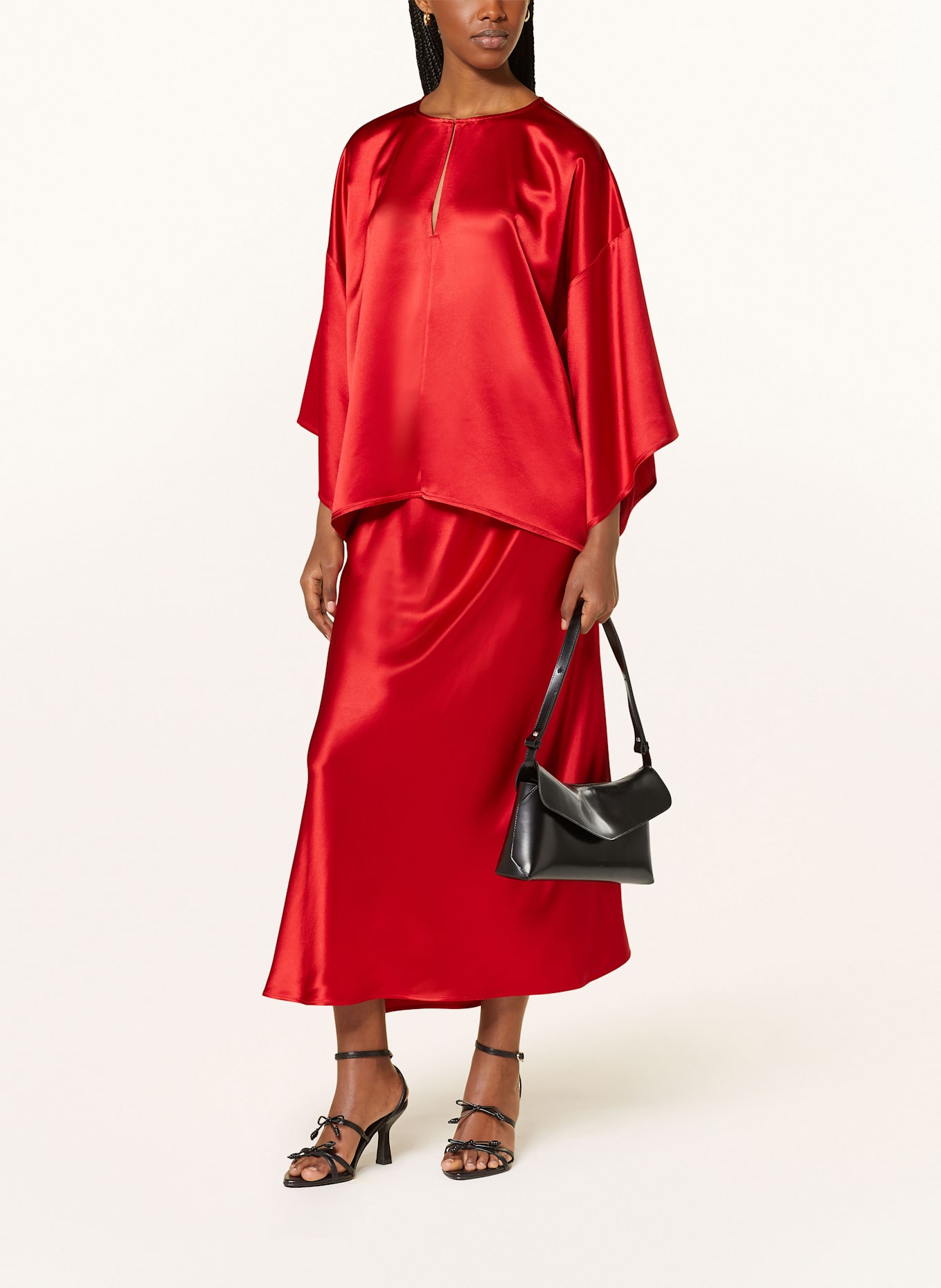 BY MALENE BIRGER Satinrock BOSHAN: ROT