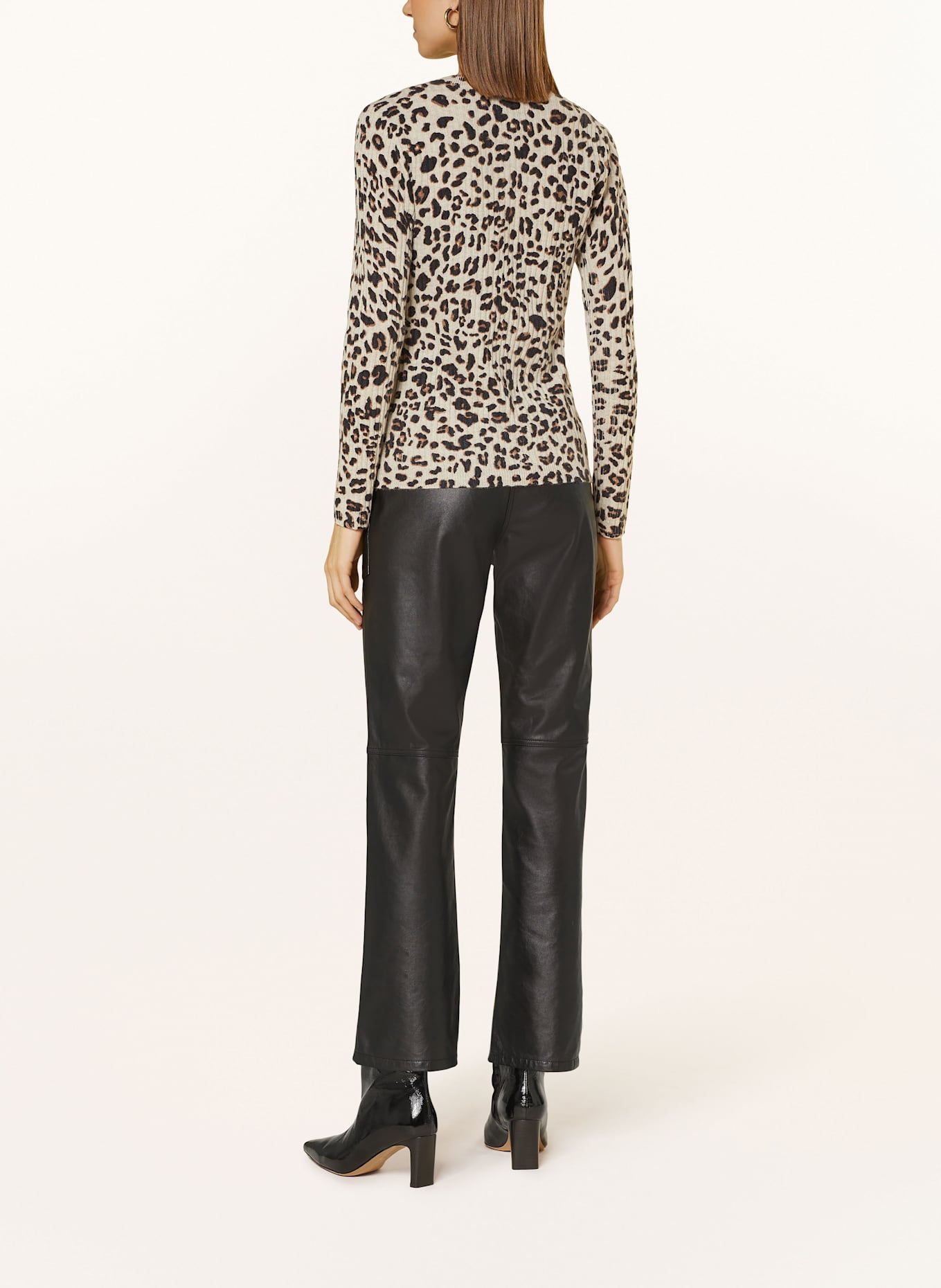 KUJTEN Cashmere sweater PULS, Color: CREAM/ BLACK/ BROWN (Image 3)