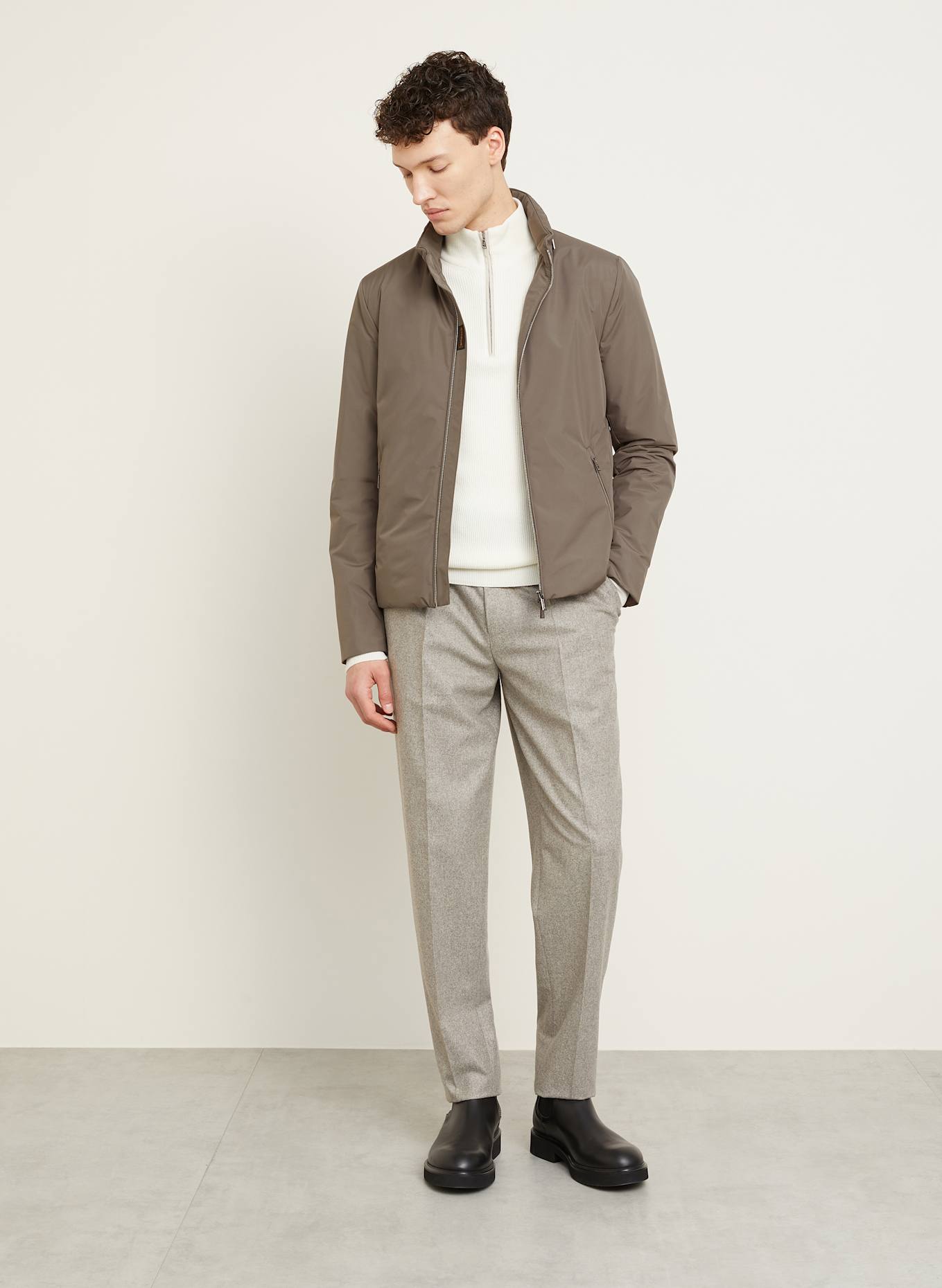 MOORER Jacke ALCIDE: TAUPE
