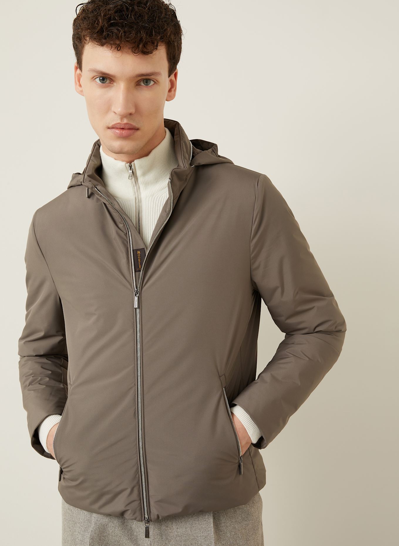 MOORER Jacke ALCIDE: TAUPE