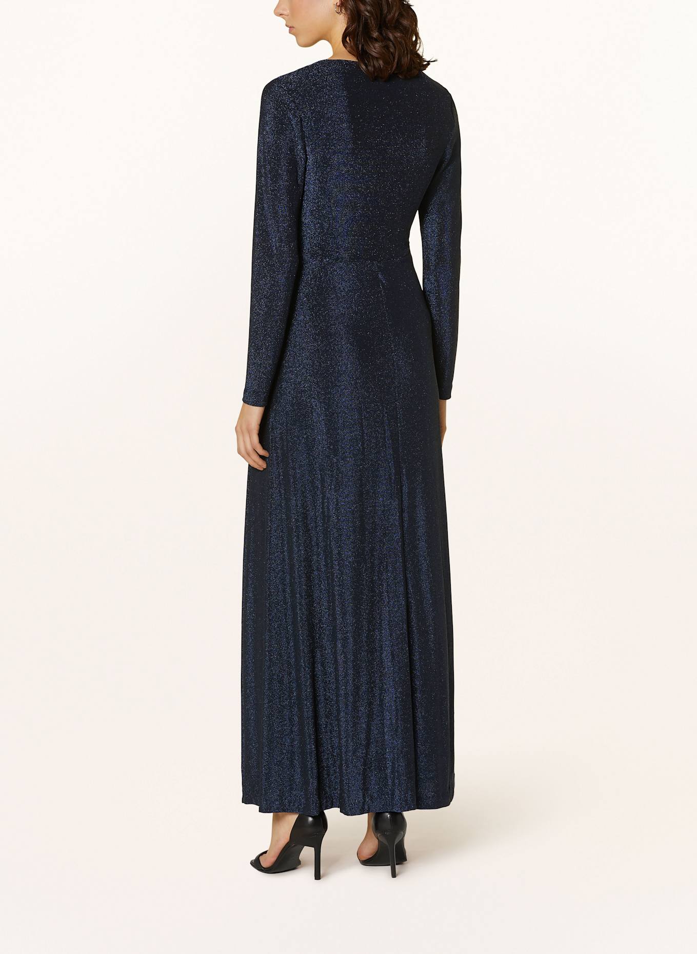 DIANE VON FURSTENBERG RAFFI dress with glitter thread: DARK BLUE