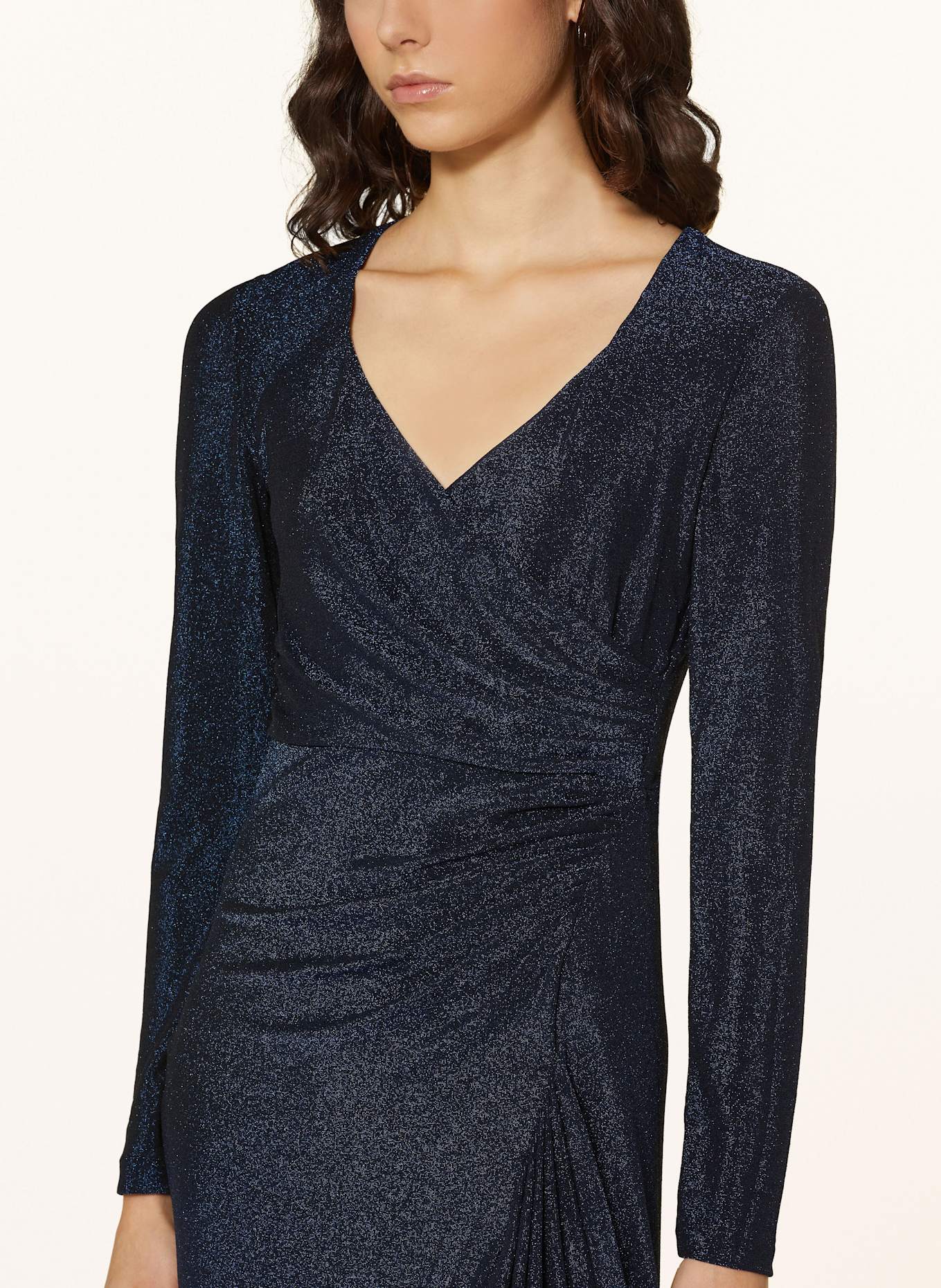 DIANE VON FURSTENBERG RAFFI dress with glitter thread: DARK BLUE