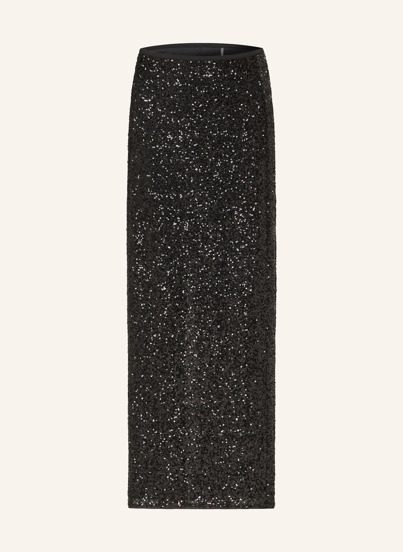DIANE VON FURSTENBERG BRAYAN skirt with sequins: BLACK