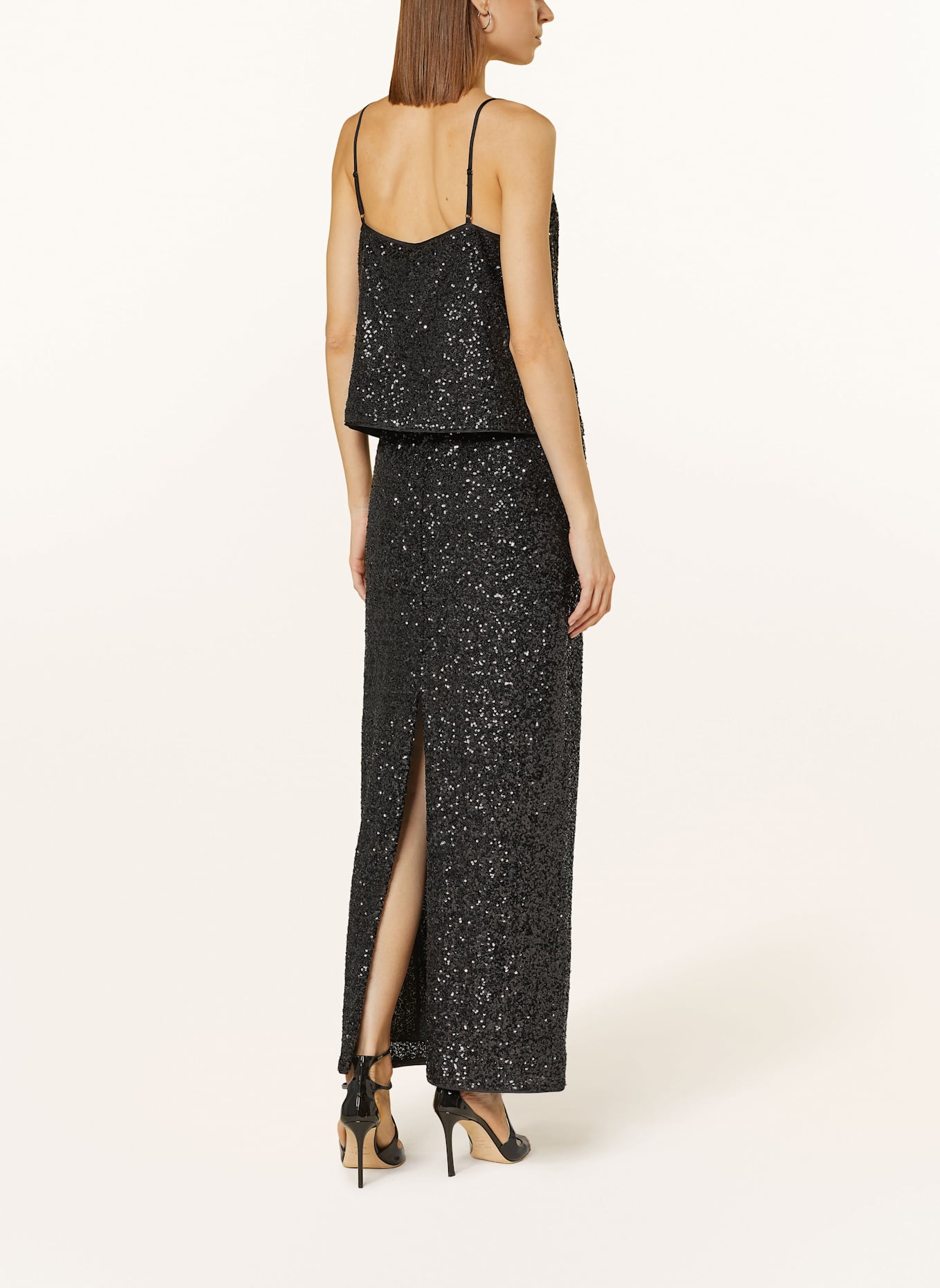 DIANE VON FURSTENBERG BRAYAN skirt with sequins: BLACK