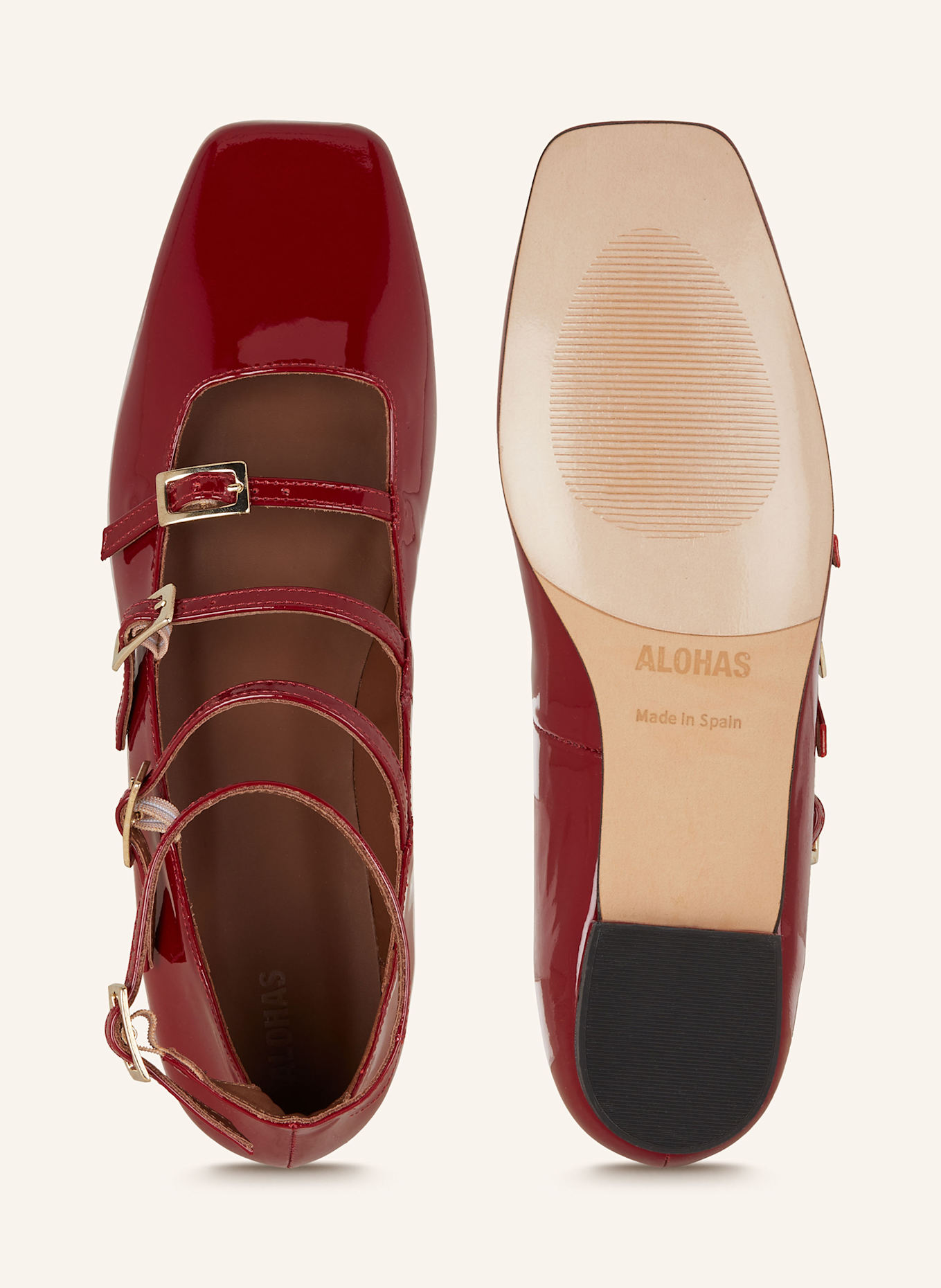 ALOHAS Slingballerinas LUKE: DUNKELROT