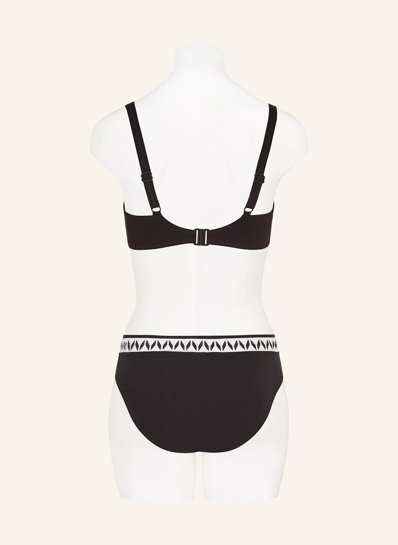 Lidea Basic-Bikini-Hose GRAPHIC RIDE: SCHWARZ / WEISS