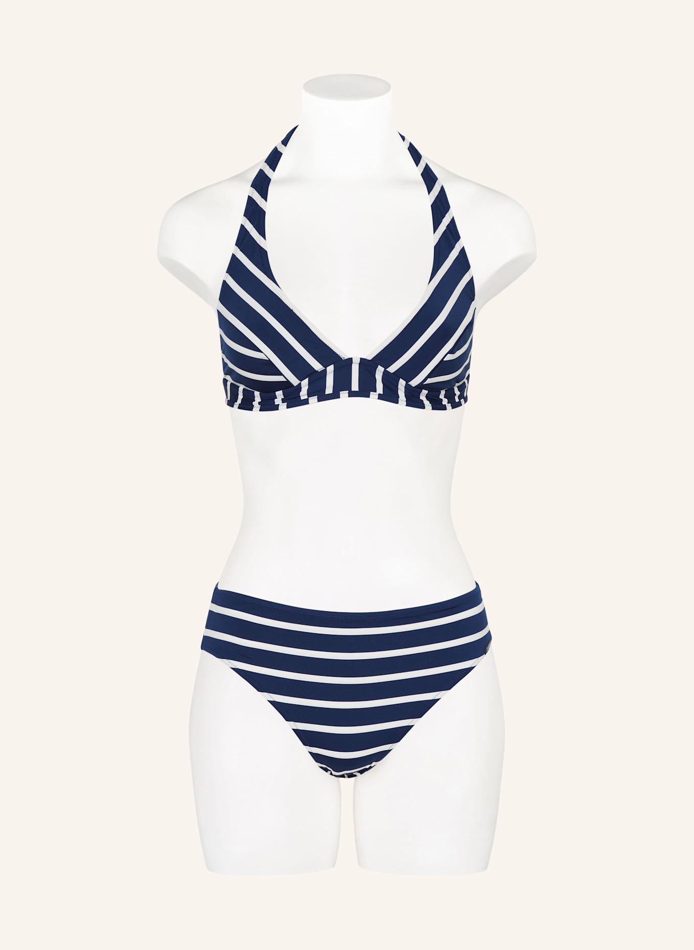 Lidea Neckholder-Bikini-Top BAY GAMES zum Wenden: WEISS/ DUNKELBLAU