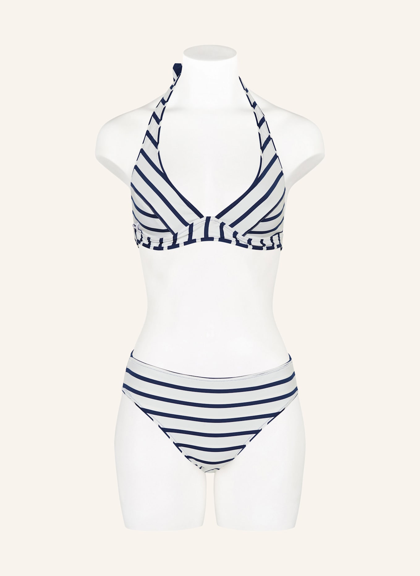 Lidea Neckholder-Bikini-Top BAY GAMES zum Wenden: WEISS/ DUNKELBLAU