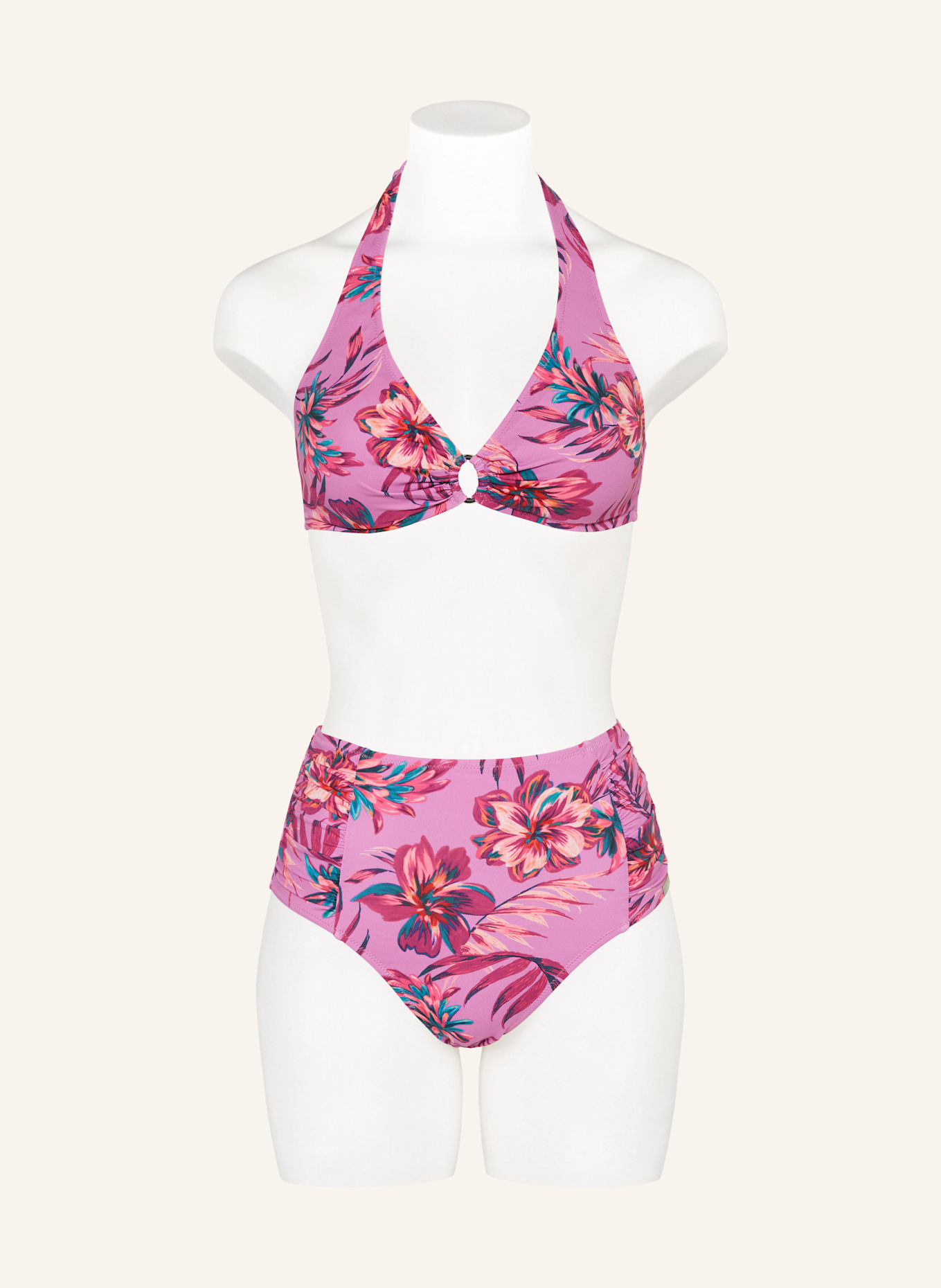 Lidea Neckholder-Bikini-Top TROPIC RADIANCE: PINK/ FUCHSIA/ GRÜN