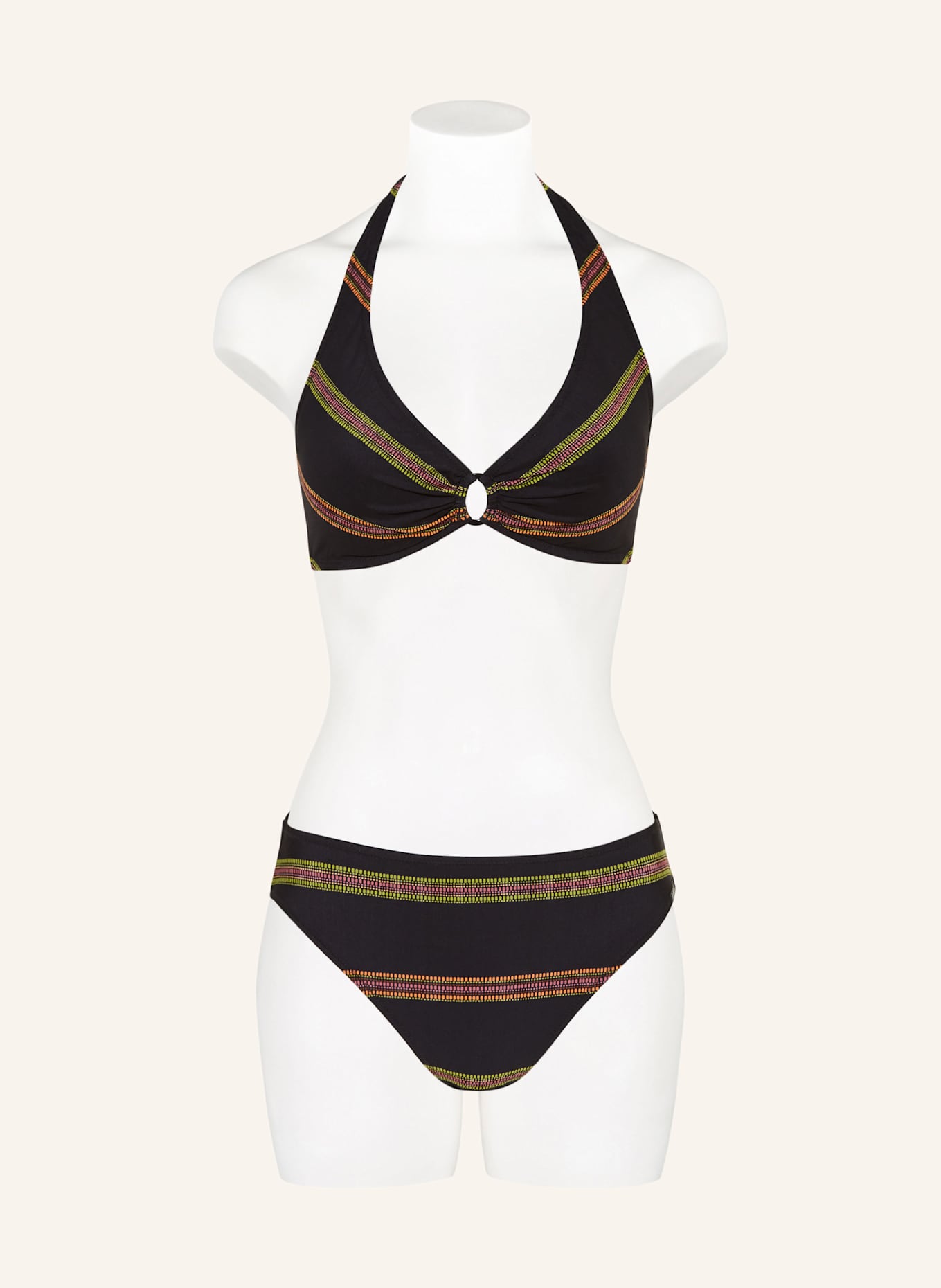 Lidea Neckholder-Bikini-Top NEW MEXICO: SCHWARZ/ ORANGE/ GRÜN