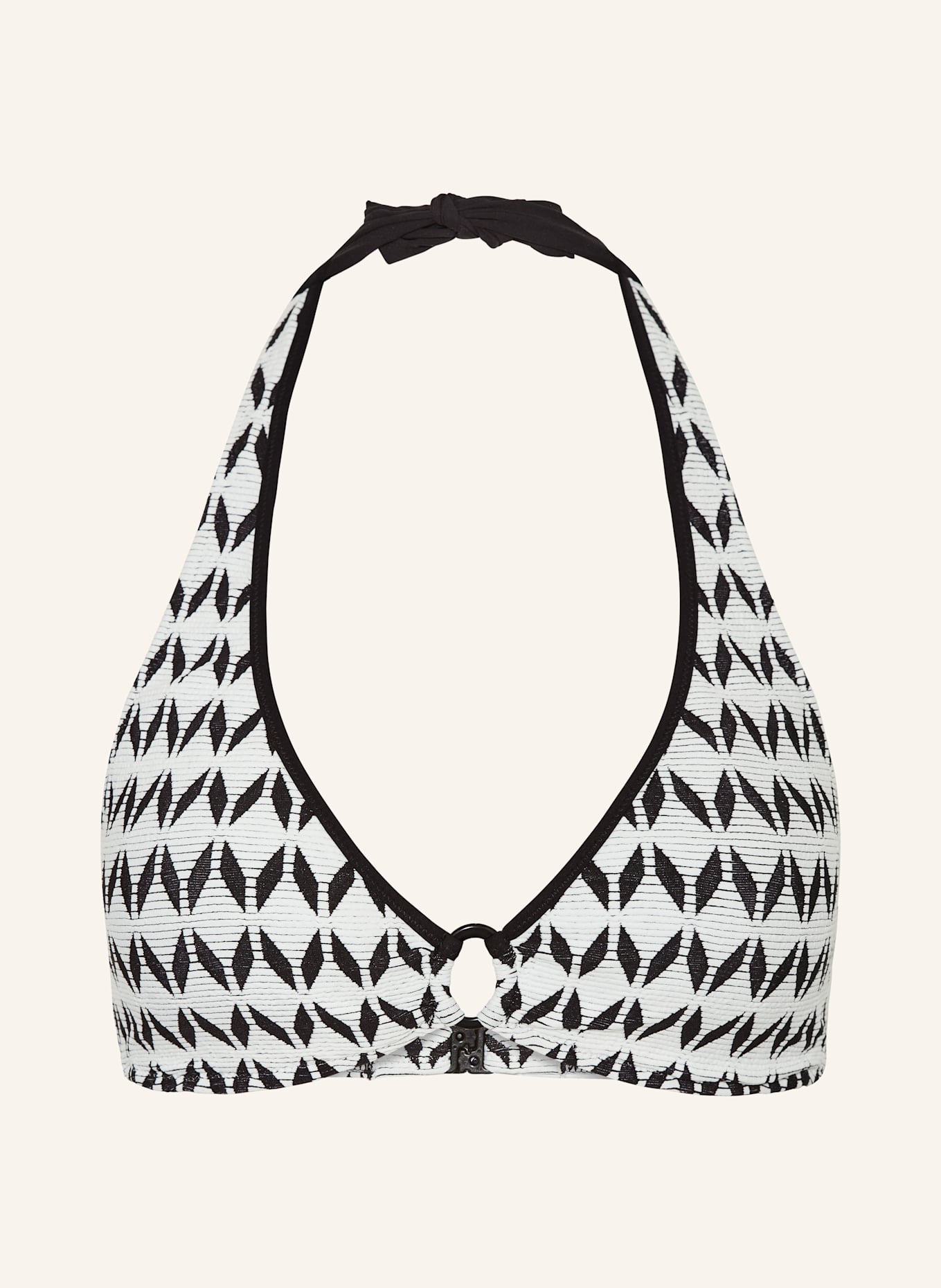 Lidea Neckholder-Bikini-Top GRAPHIC RIDE: WEISS/ SCHWARZ