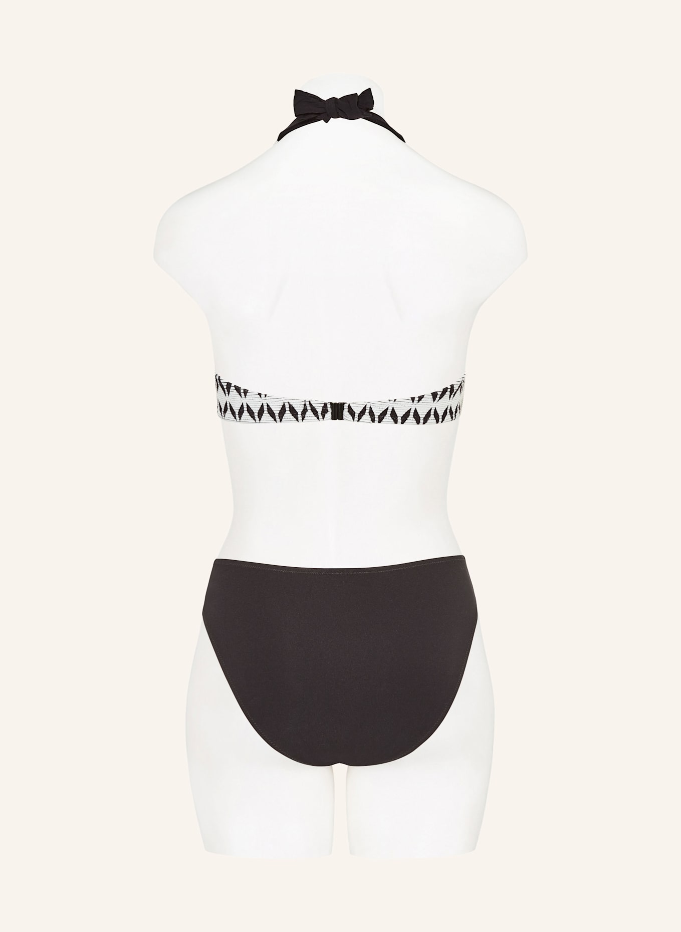 Lidea Neckholder-Bikini-Top GRAPHIC RIDE: WEISS/ SCHWARZ