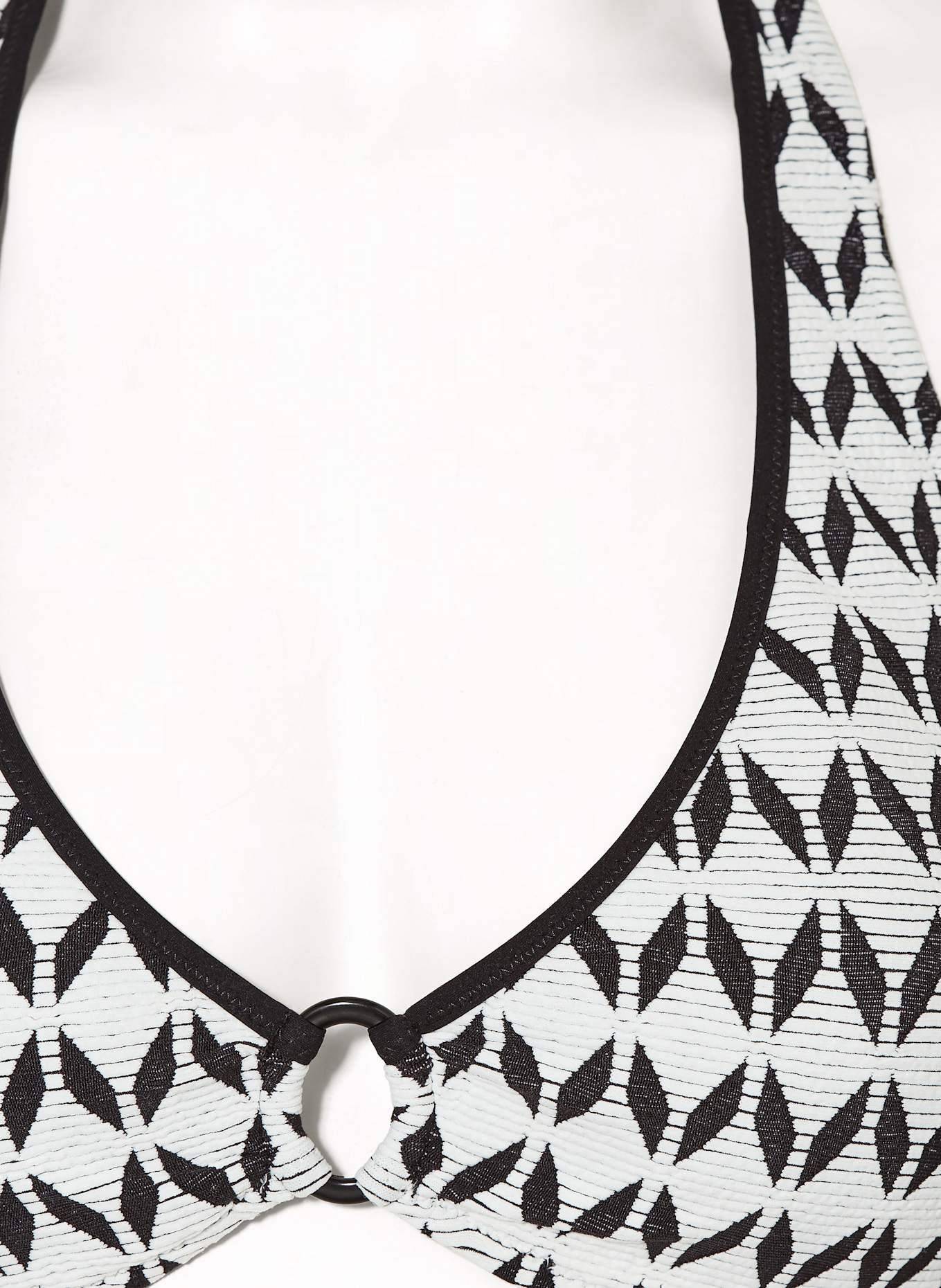 Lidea Neckholder-Bikini-Top GRAPHIC RIDE: WEISS/ SCHWARZ
