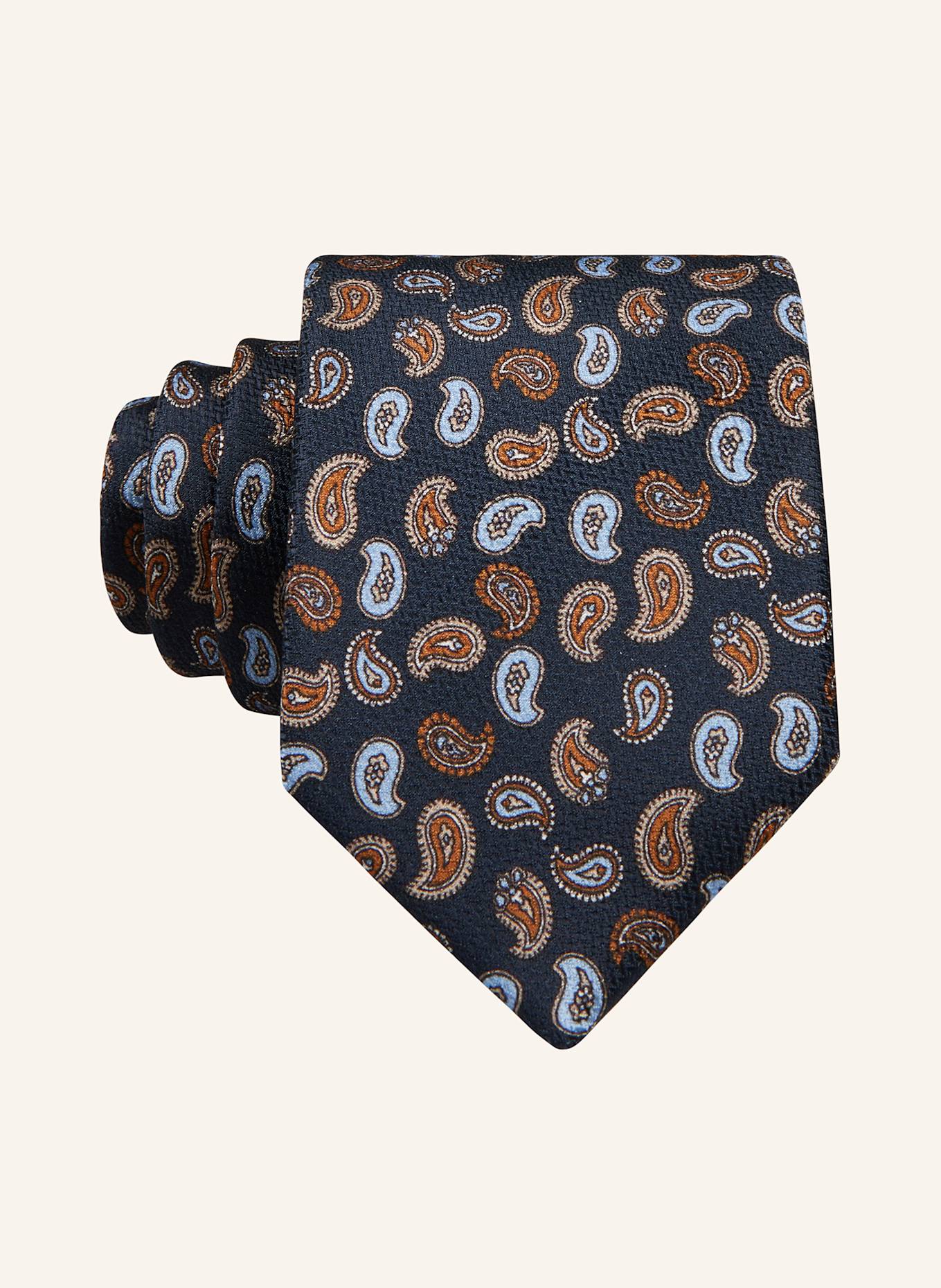 Prince BOWTIE Tie: DARK BLUE / LIGHT BLUE / COGNAC