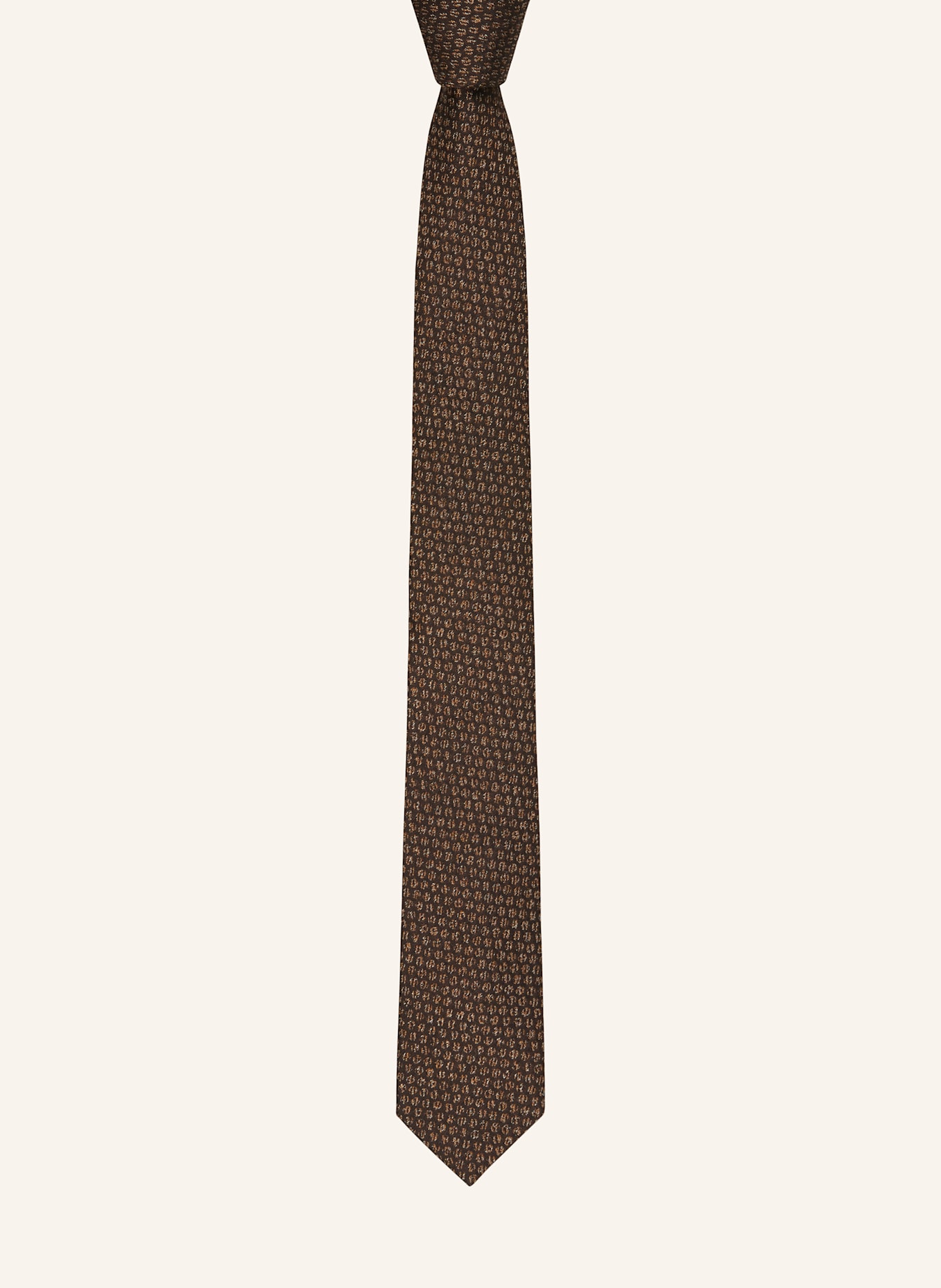 Prince BOWTIE Tie with silk: BROWN / LIGHT BROWN / LIGHT GRAY