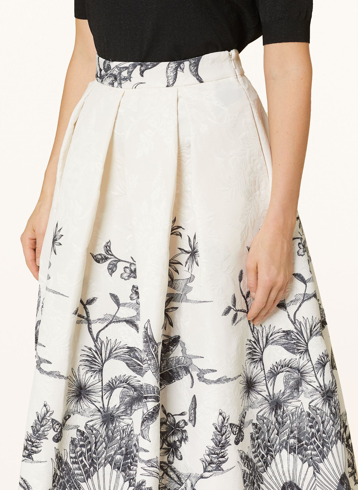 LUNATICA MILANO Jacquard skirt in black/ white