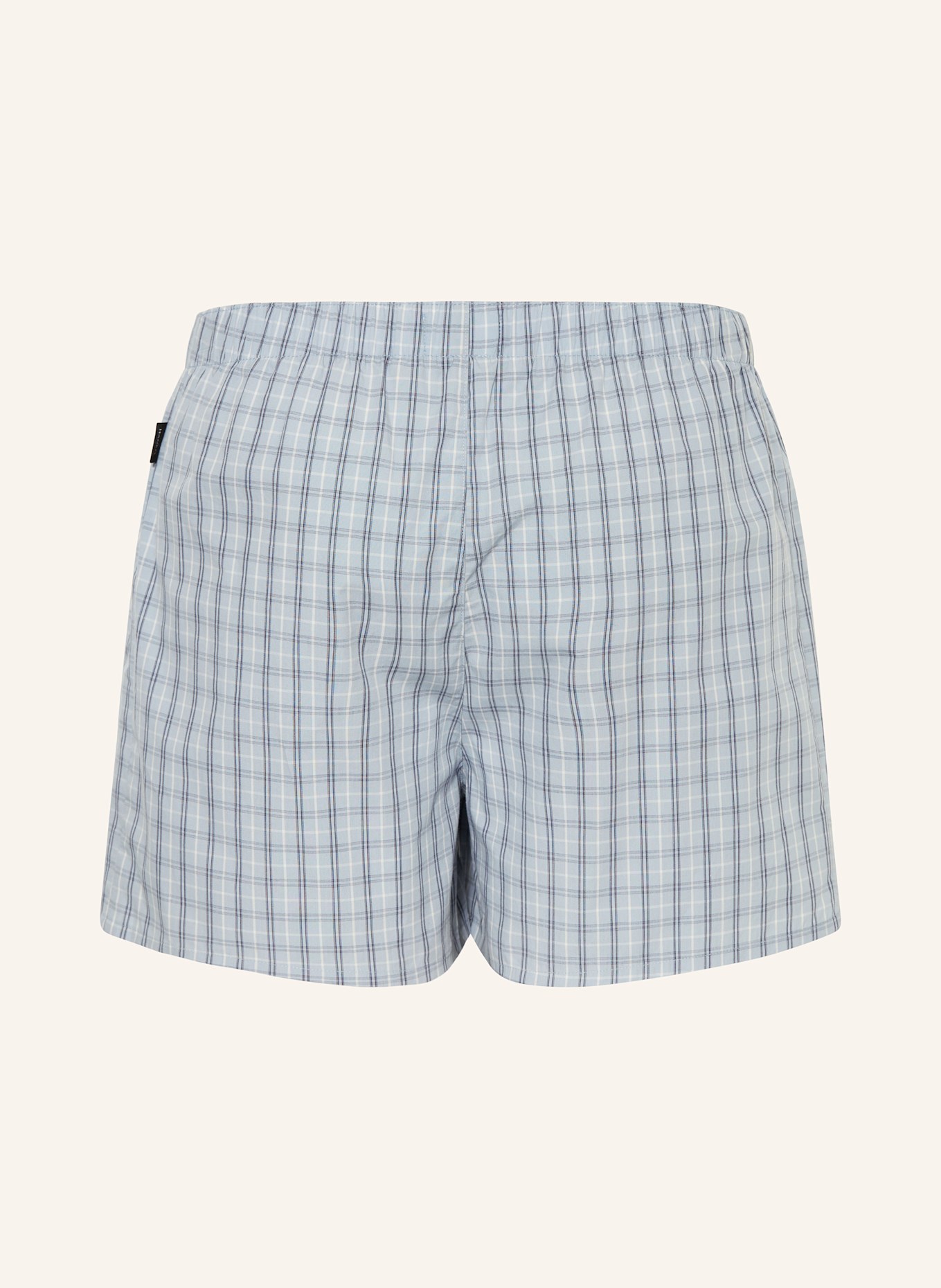 HANRO Web-Boxershorts FANCY WOVEN: HELLBLAU / DUNKELBLAU