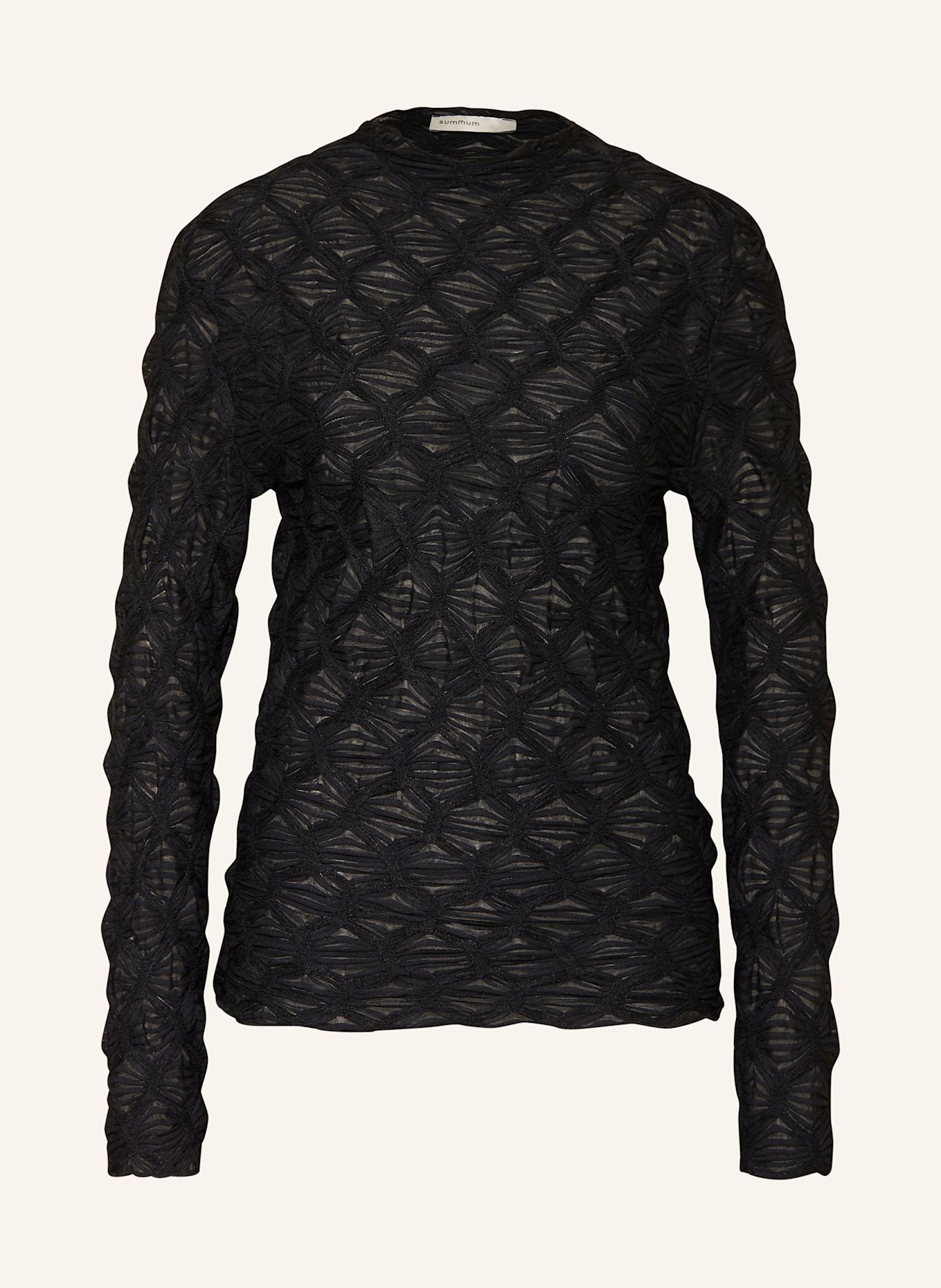 summum woman Longsleeve aus Mesh: SCHWARZ
