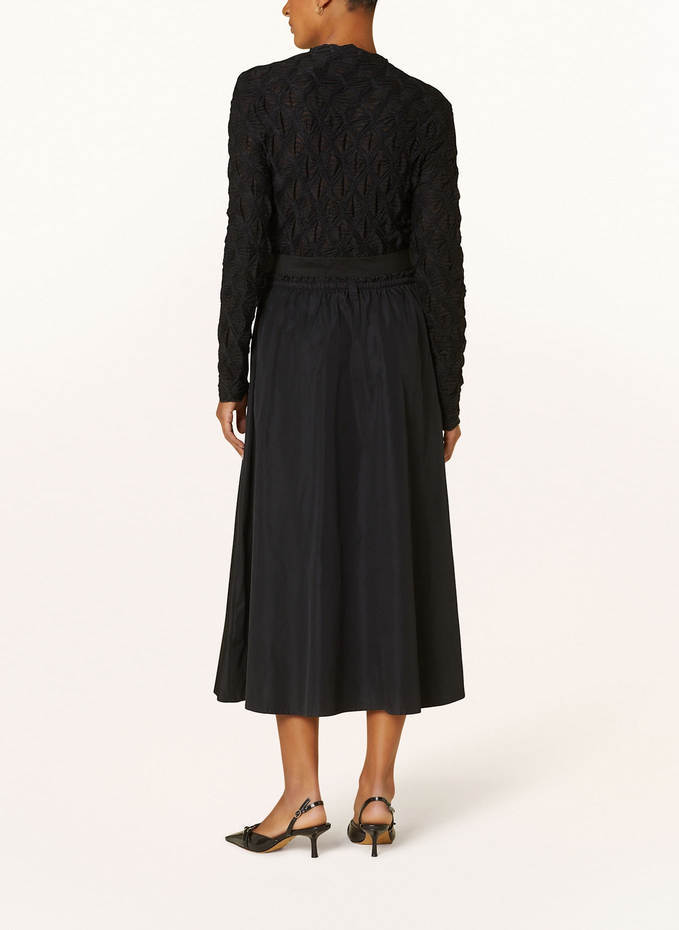 summum woman Longsleeve aus Mesh: SCHWARZ