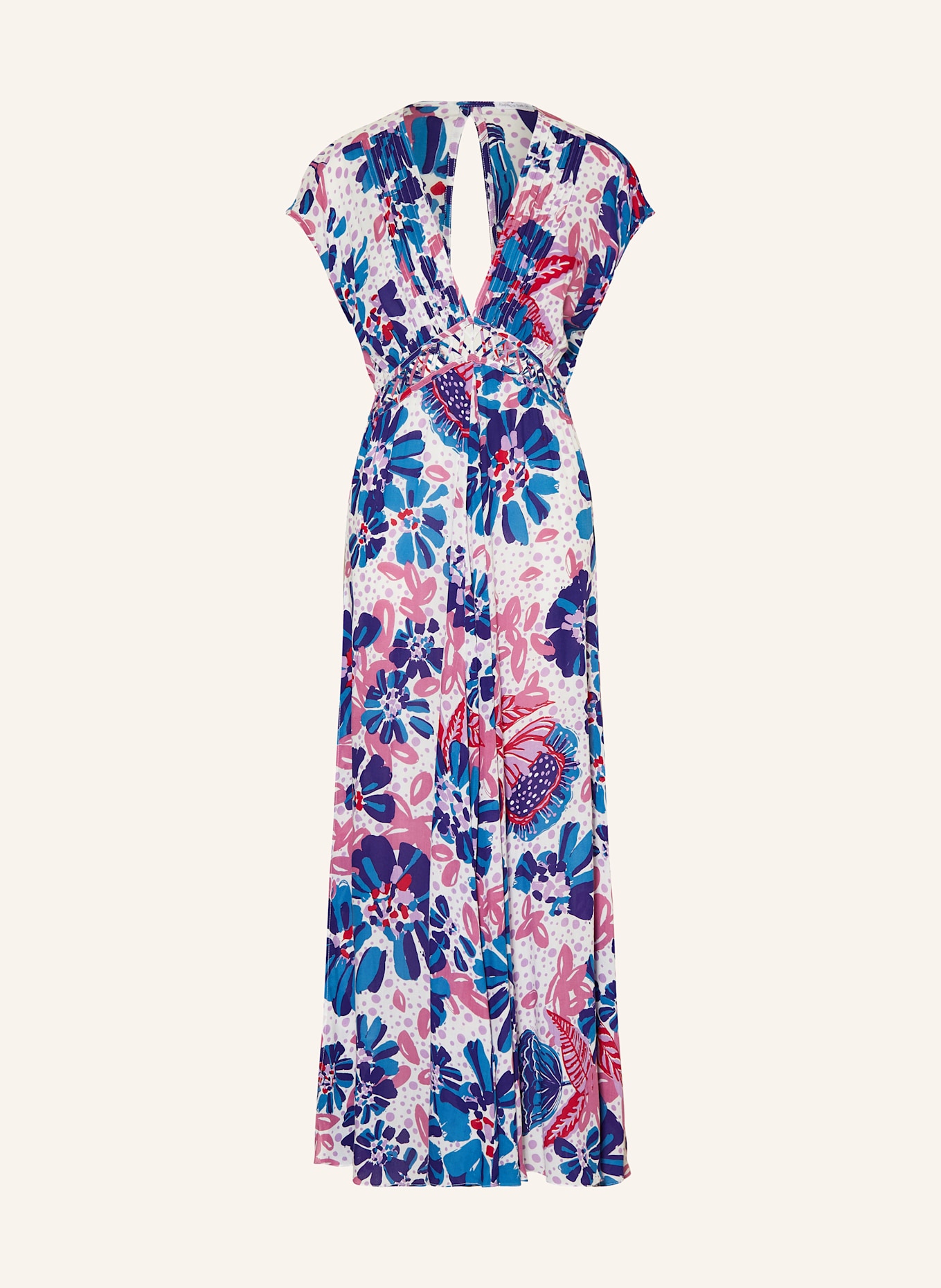 Poupette St Barth Strandkleid CECILE: BLAU / DUNKELLILA / ROSÉ