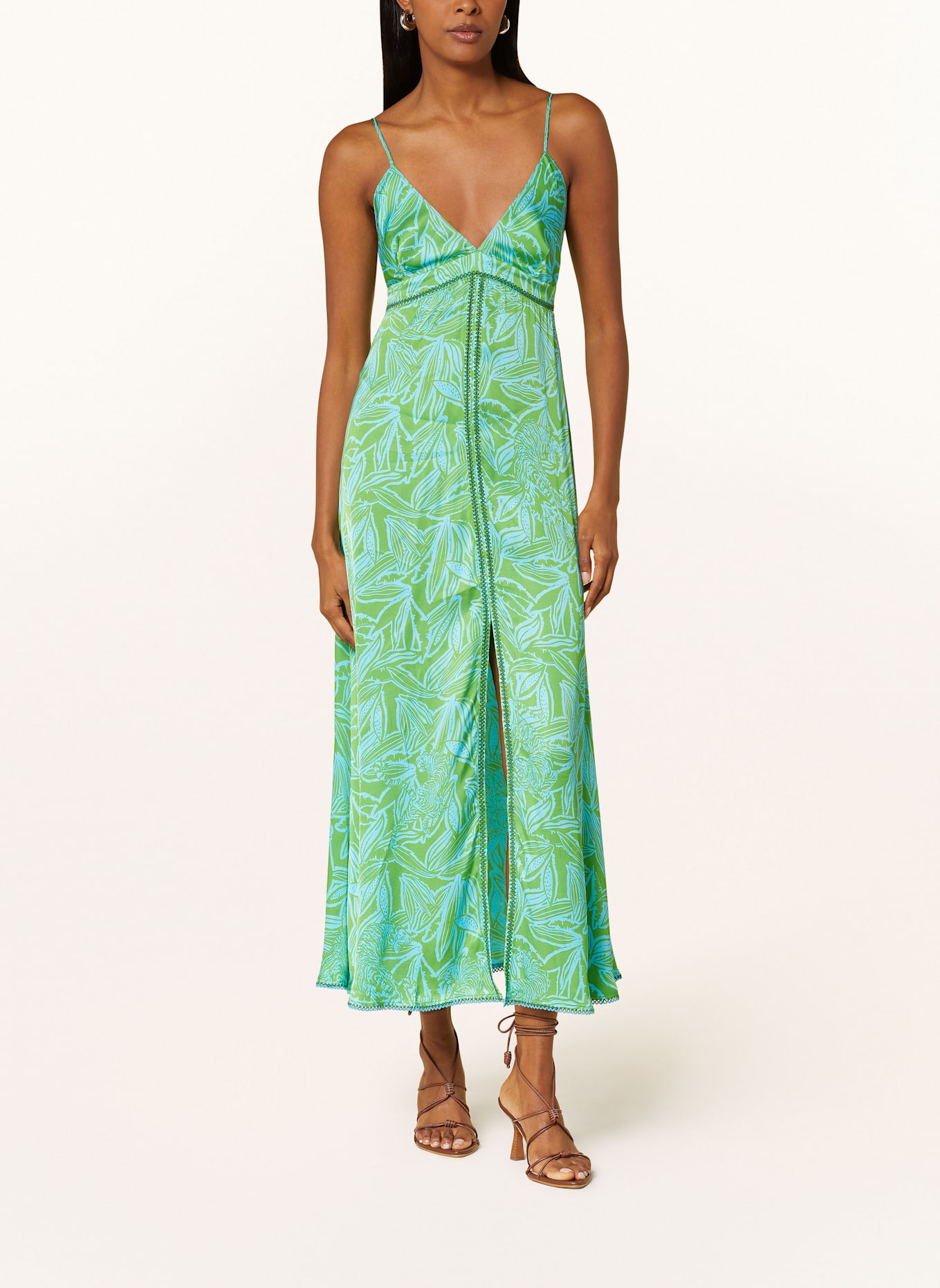 Poupette St Barth Strandkleid DENISE: TÜRKIS / GRÜN