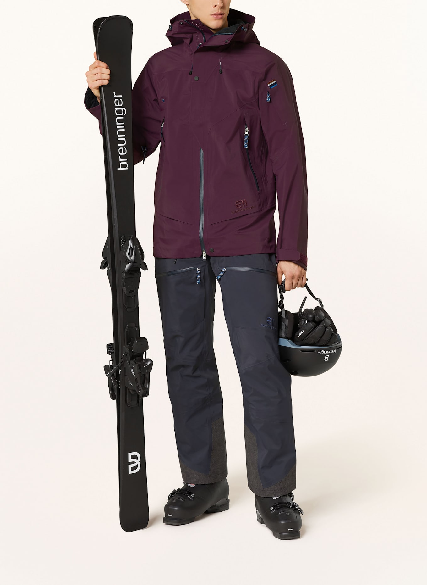 state of elevenate Kurtka narciarska z hardshellu PURE: FIOLETOWY