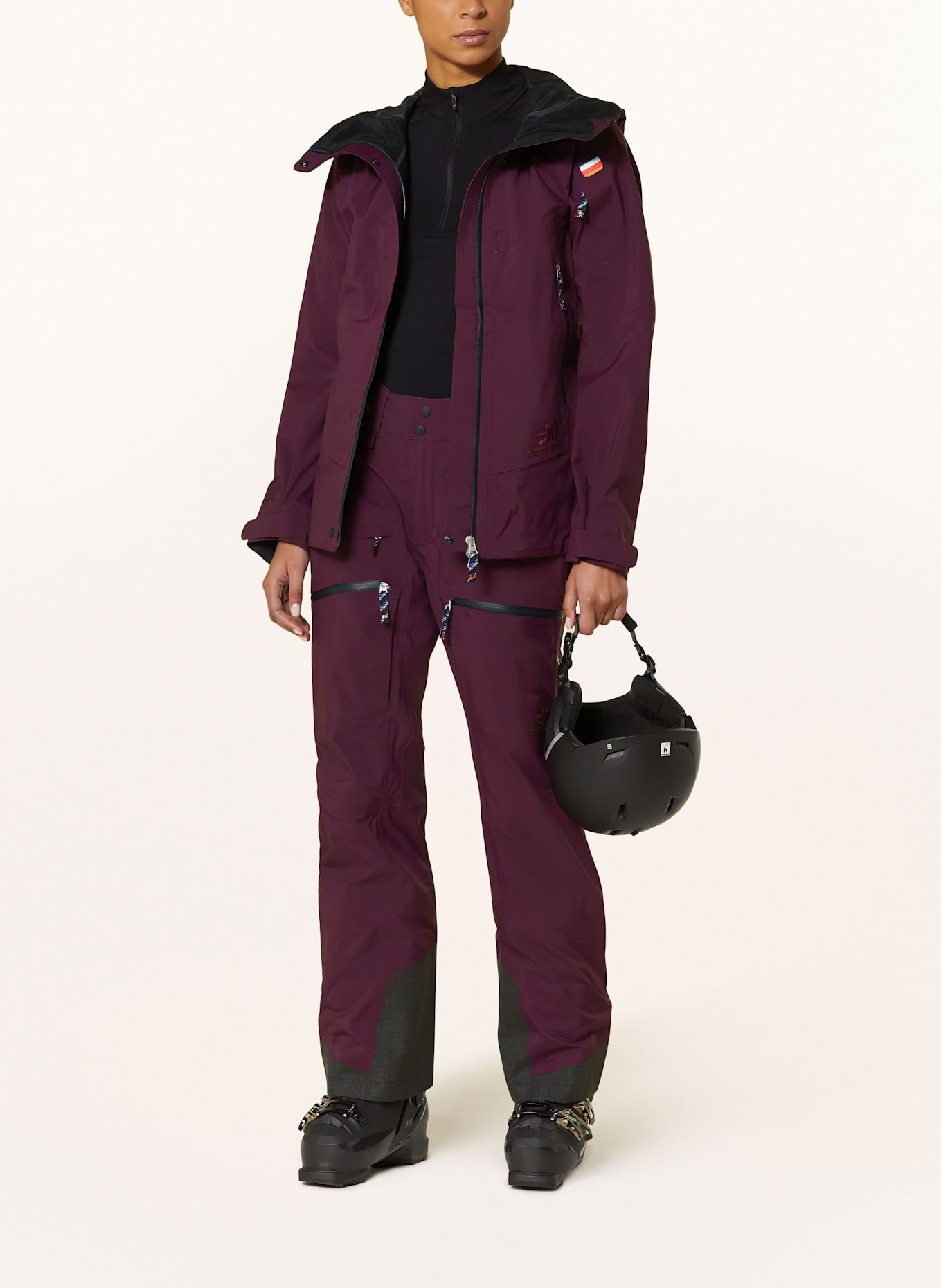 state of elevenate Spodnie narciarskie z hardshellu PURE: FIOLETOWY