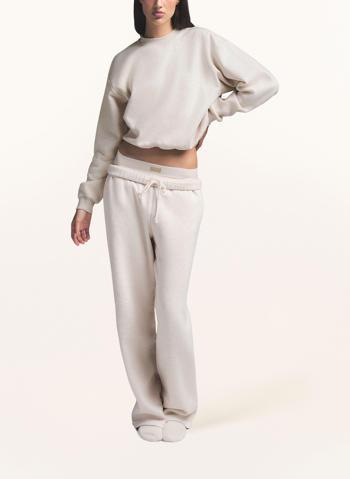 SKIMS Sweat-shirt lounge COTTON FLEECE: OATMEAL HEATHER