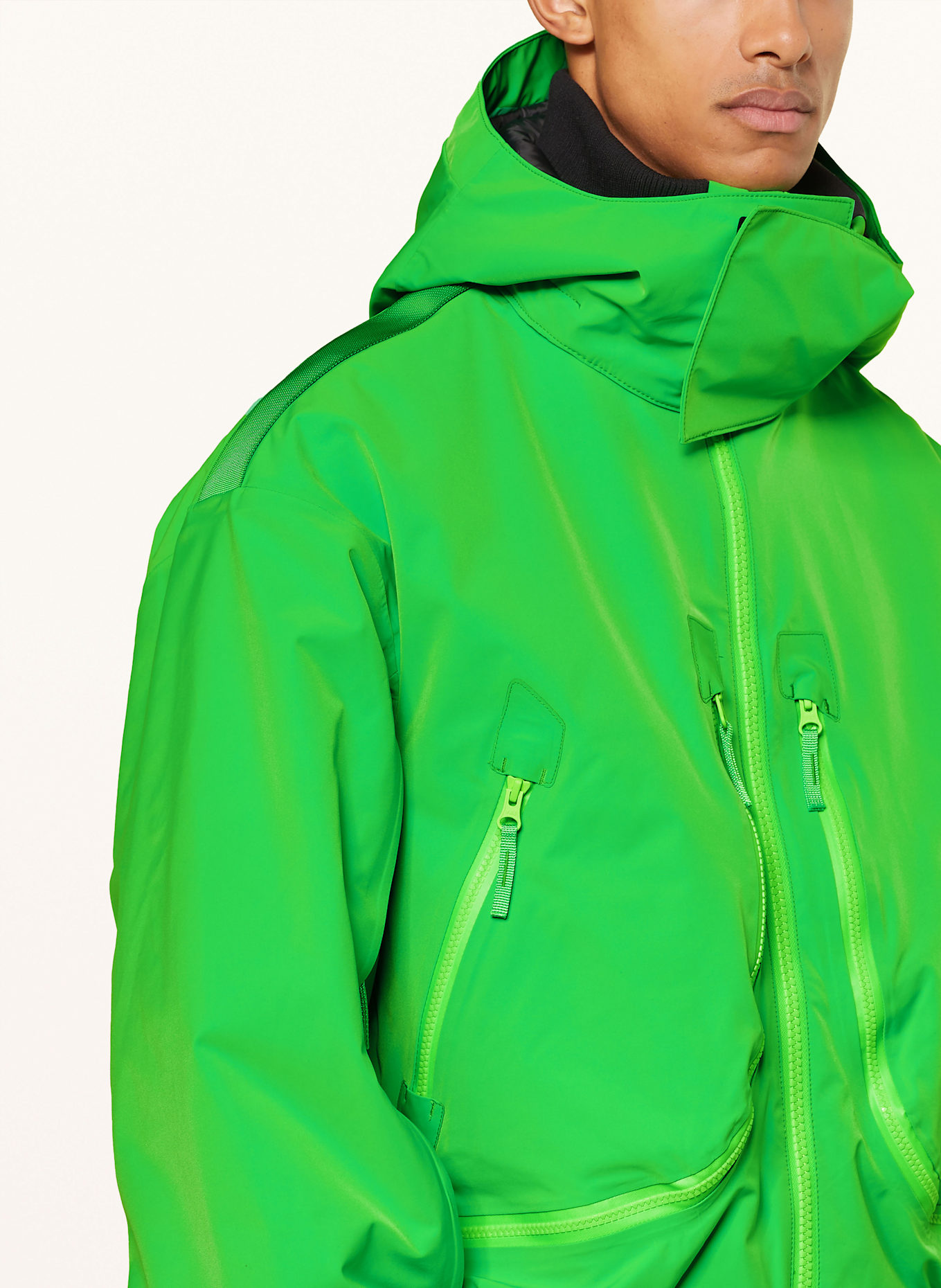 Neon green ski jacket top
