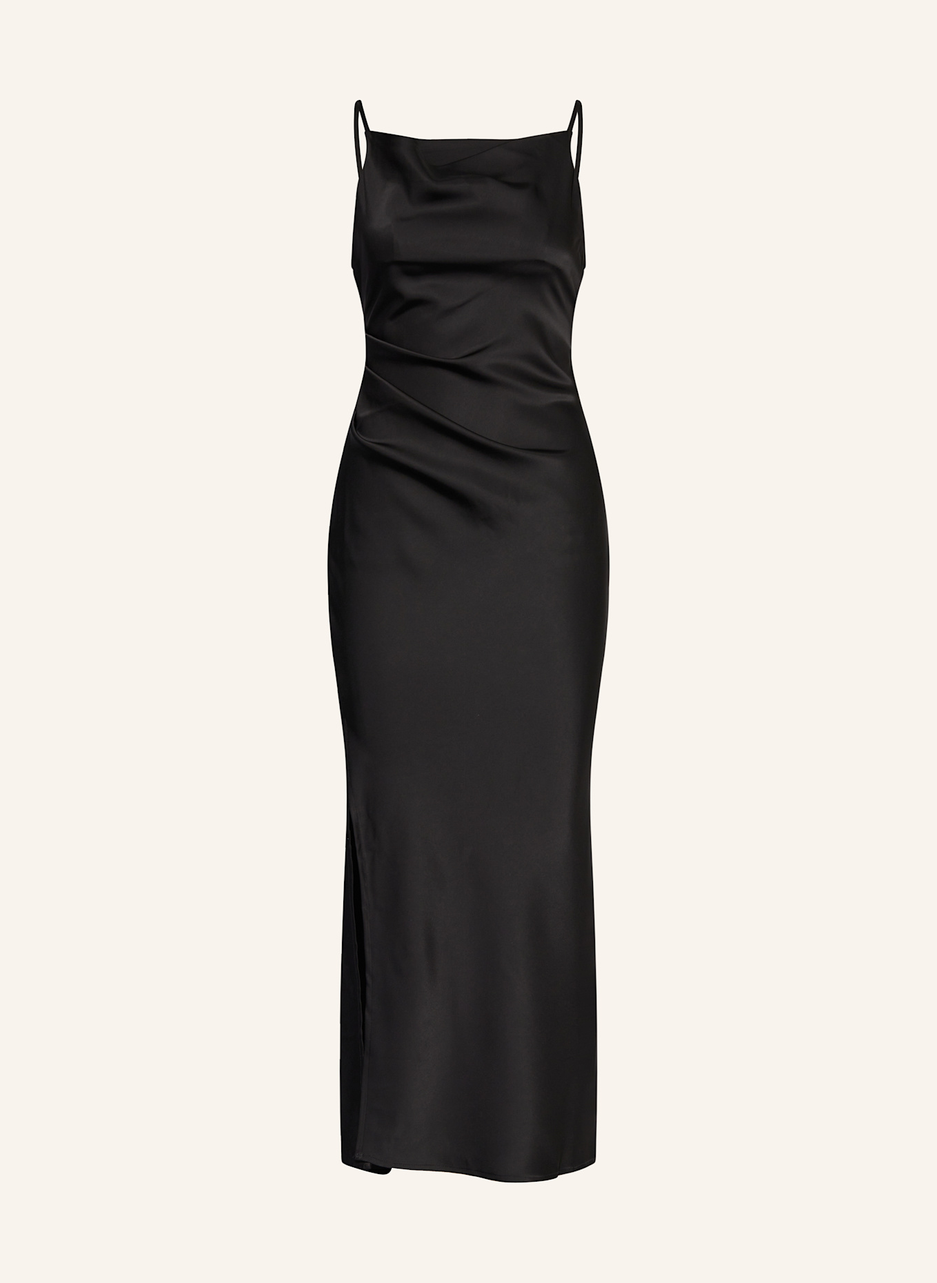 LeGer BY LENA GERCKE Saténové šaty BRIANNE: ČERNÁ