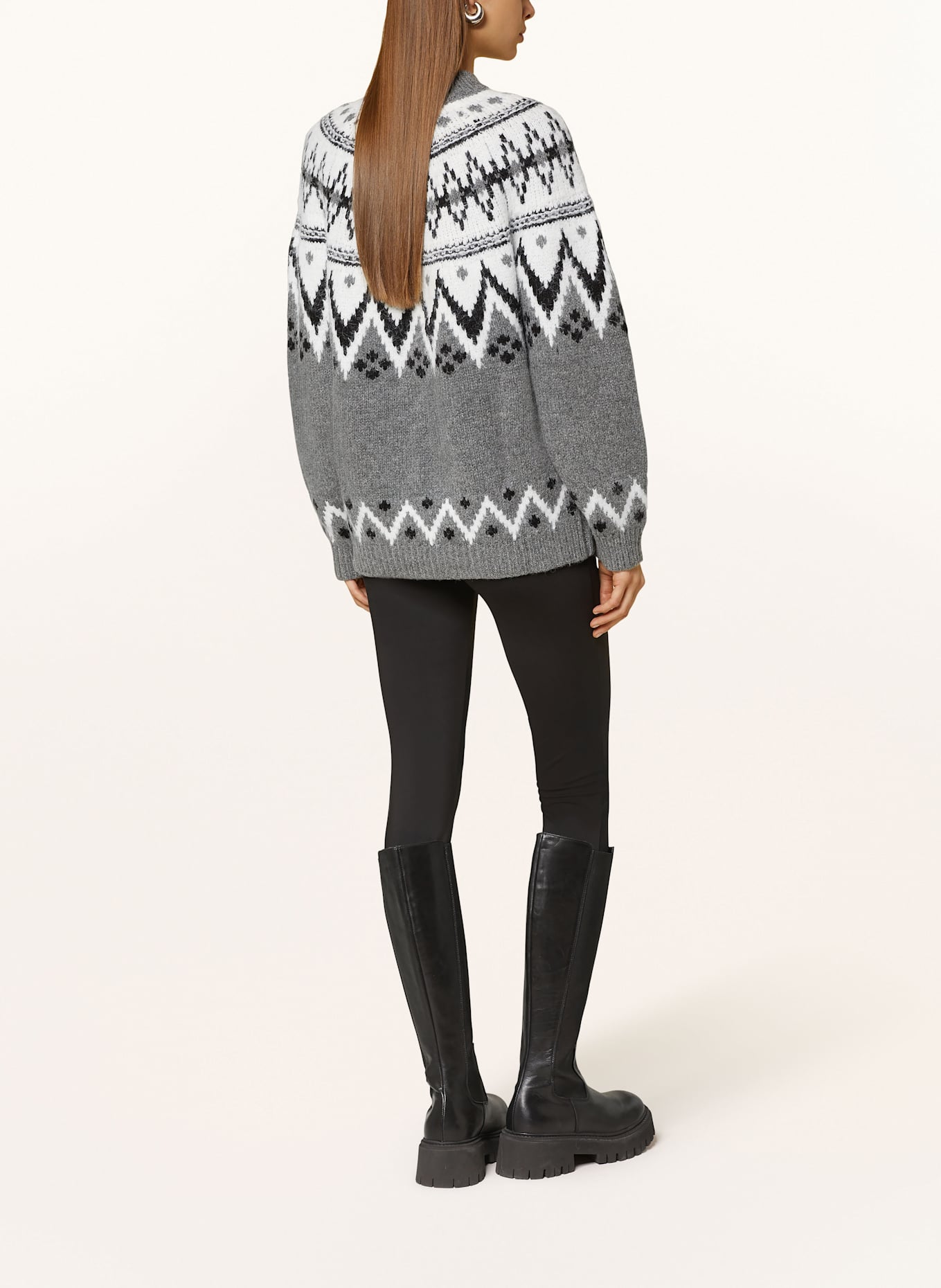 LeGer BY LENA GERCKE Sweter FLAVIA: SZARY / BIAŁY / CZARNY