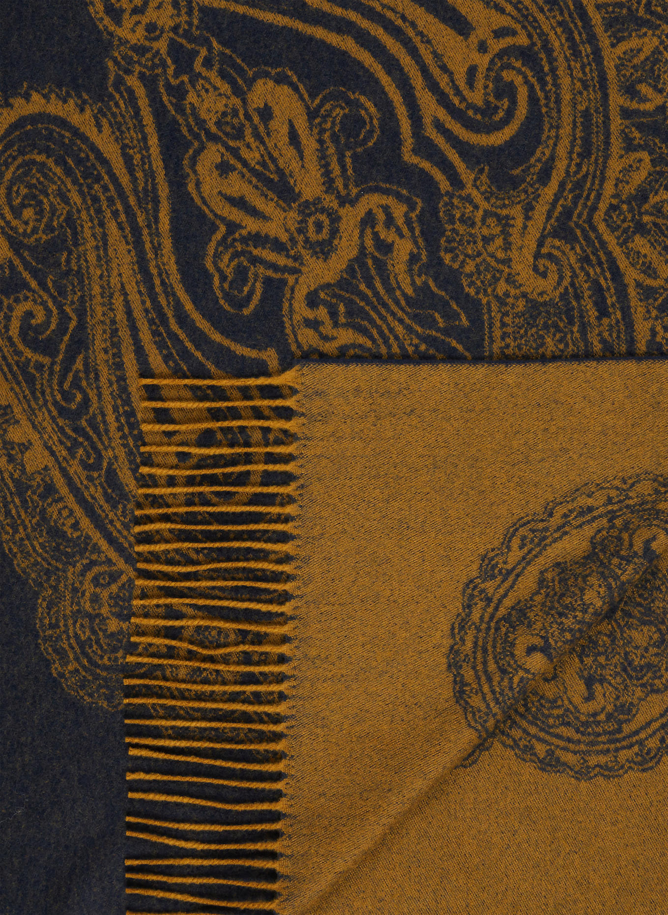 ETRO Home Plaid: BLAU/ DUNKELGELB