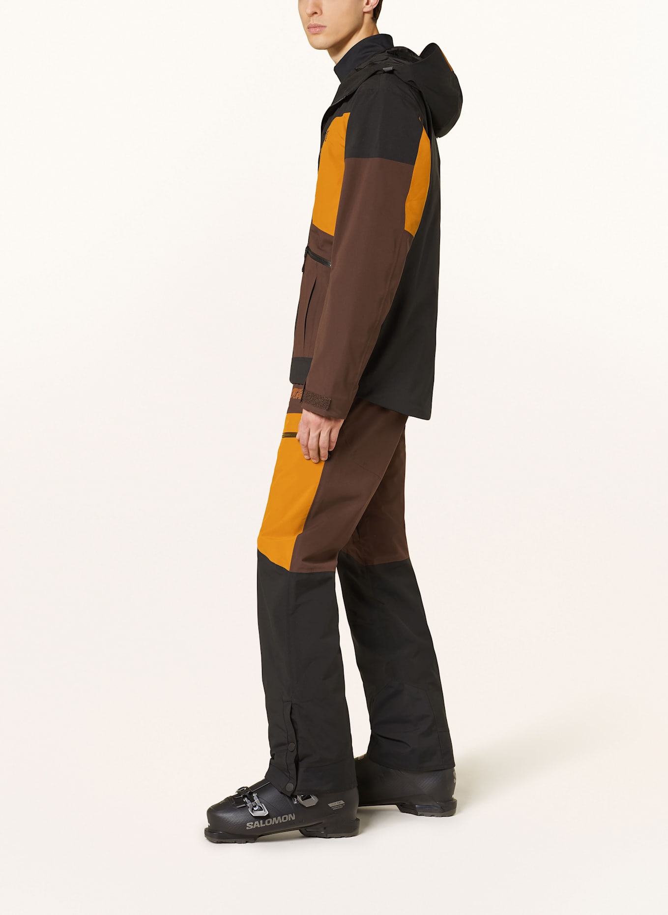 PICTURE Skihose NAIKOON: BRAUN/ ORANGE