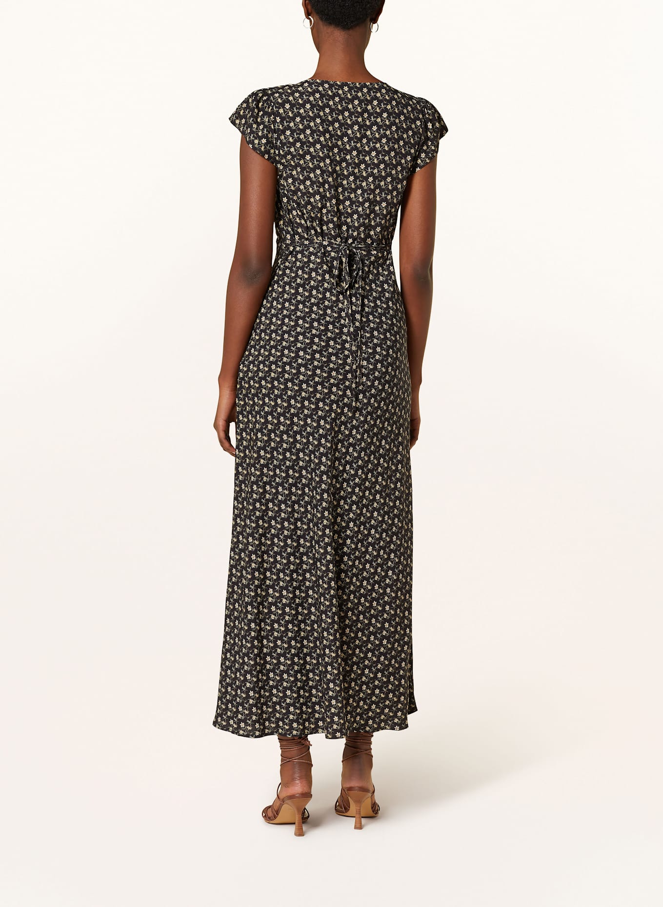 FAITHFULL THE BRAND Kleid ESSON: SCHWARZ / HELLGRÜN / HELLGELB