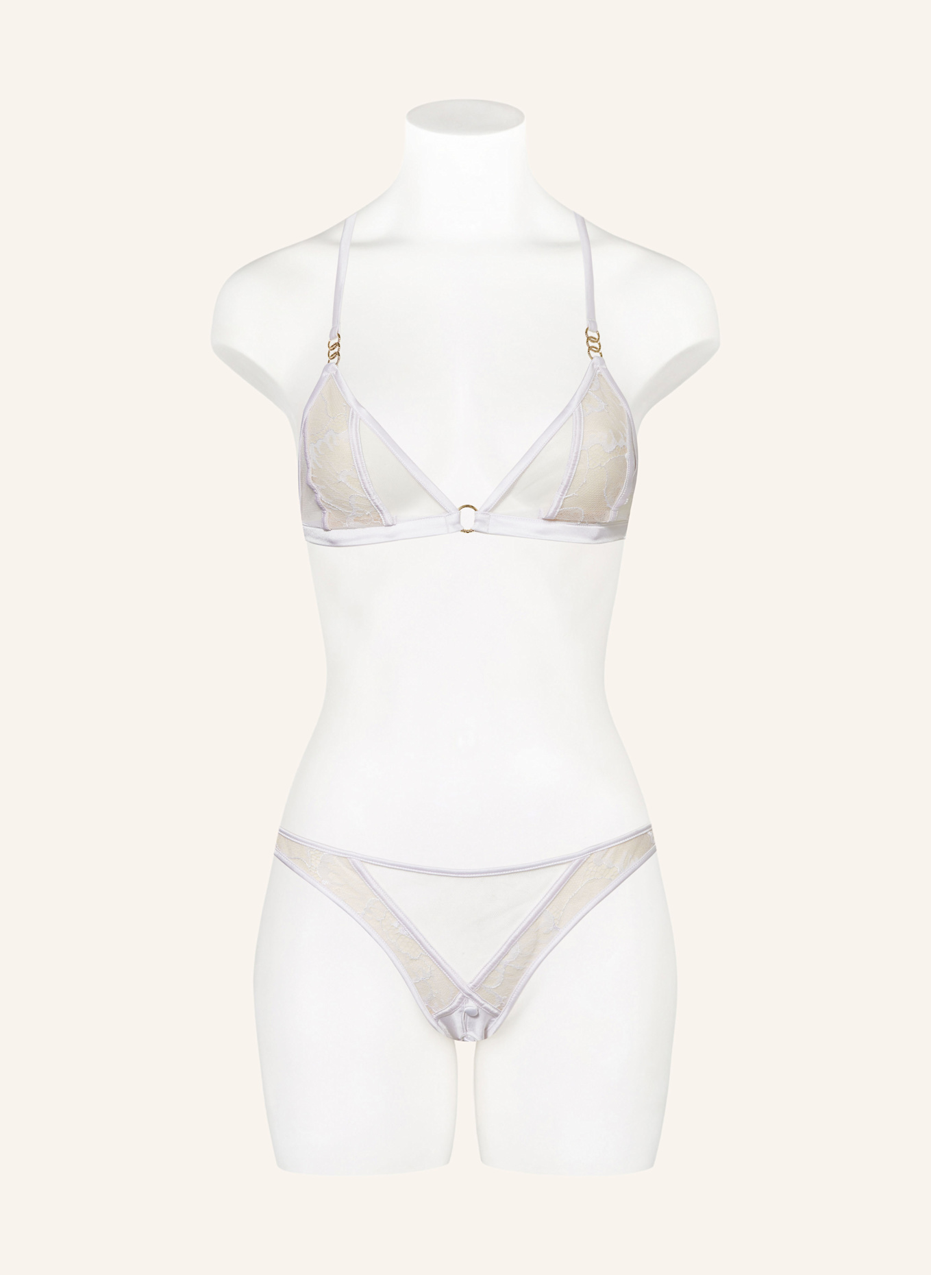 LIVY Slip Ouvert ADORN aus Seide: WEISS